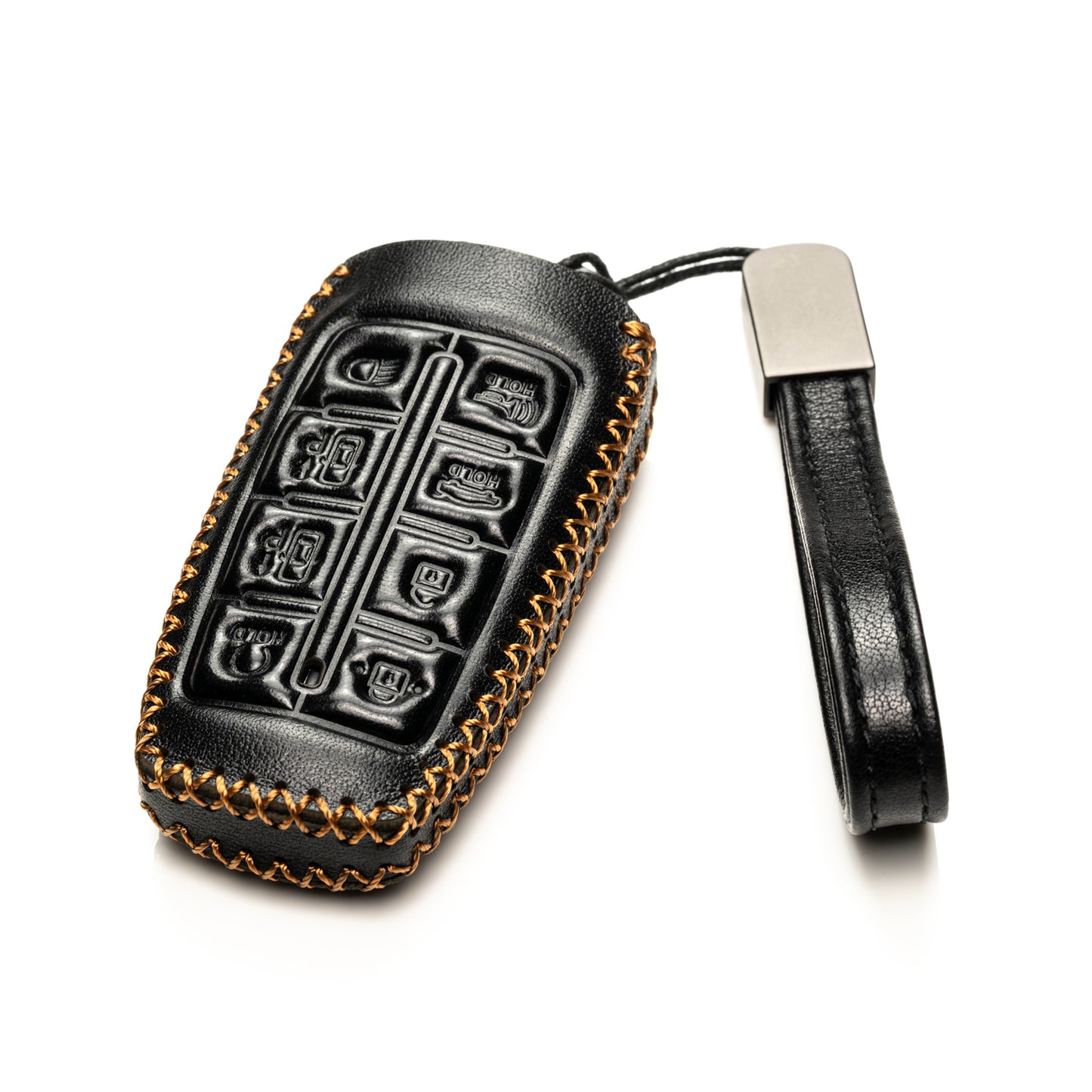 Vitodeco Leather Key Fob Case Compatible for Genesis GV70, GV80, G70, G80, G90 2021-2022, 8-Button