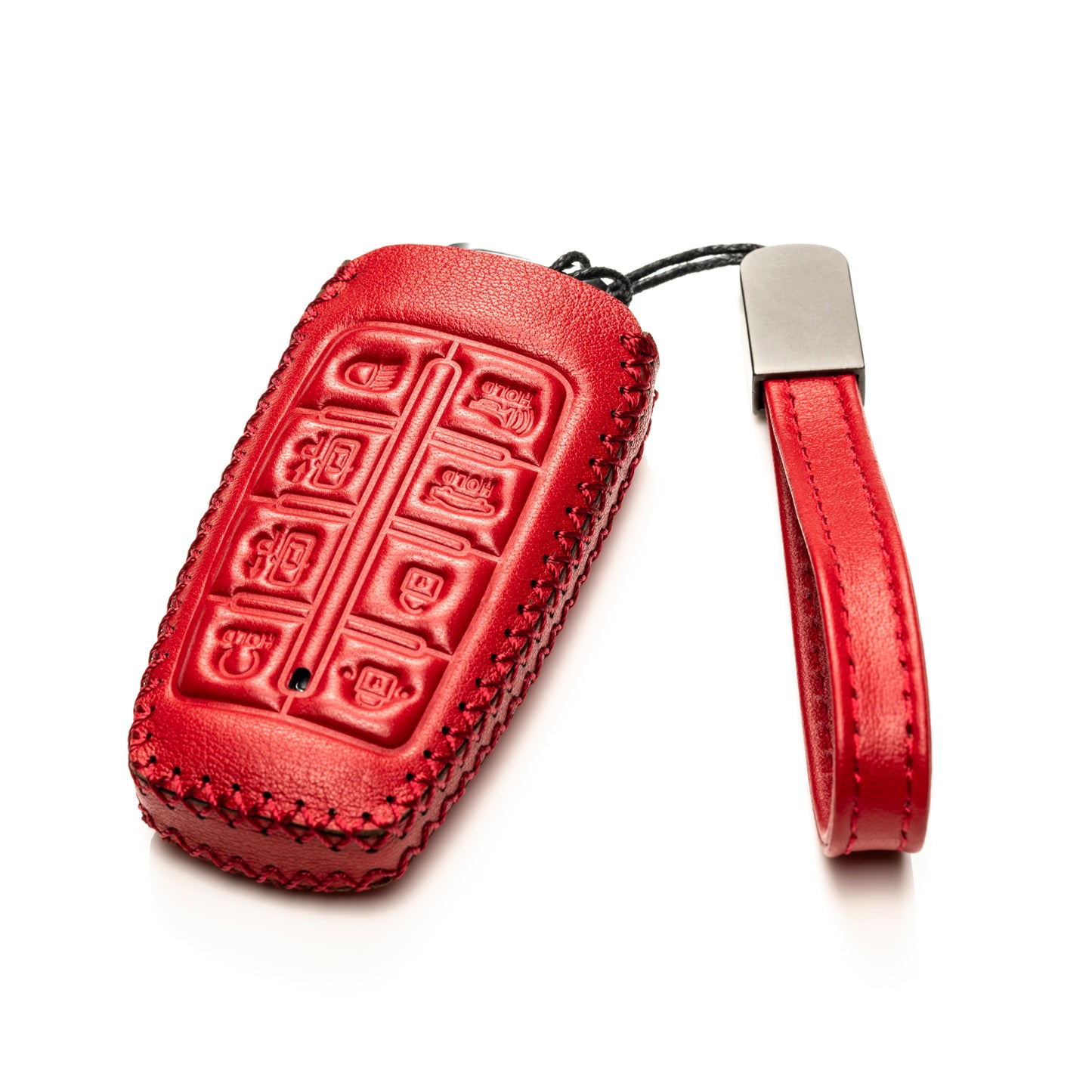 Vitodeco Leather Key Fob Case Compatible for Genesis GV70, GV80, G70, G80, G90 2021-2022, 8-Button