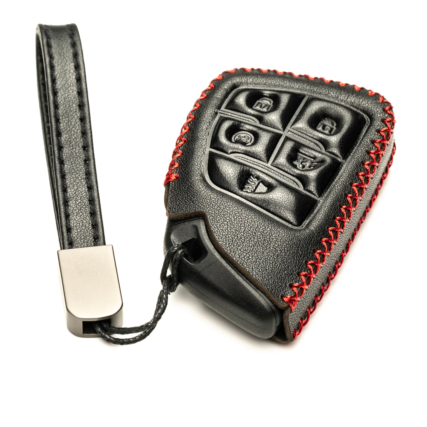 Vitodeco Leather Key Fob Cover Case Protector Compatible with Acura ZDX, Honda PROLOGUE, Buick ENVISION - 5 Buttons