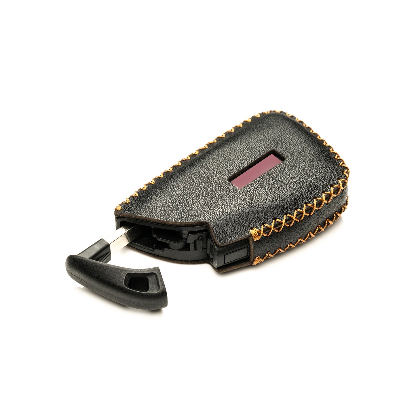 Vitodeco Genuine Leather Smart Key Fob Case Compatible with GMC Canyon, Sierra, Yukon, Acadia, Terrain (2021 - 2026 Models) - 5 Buttons