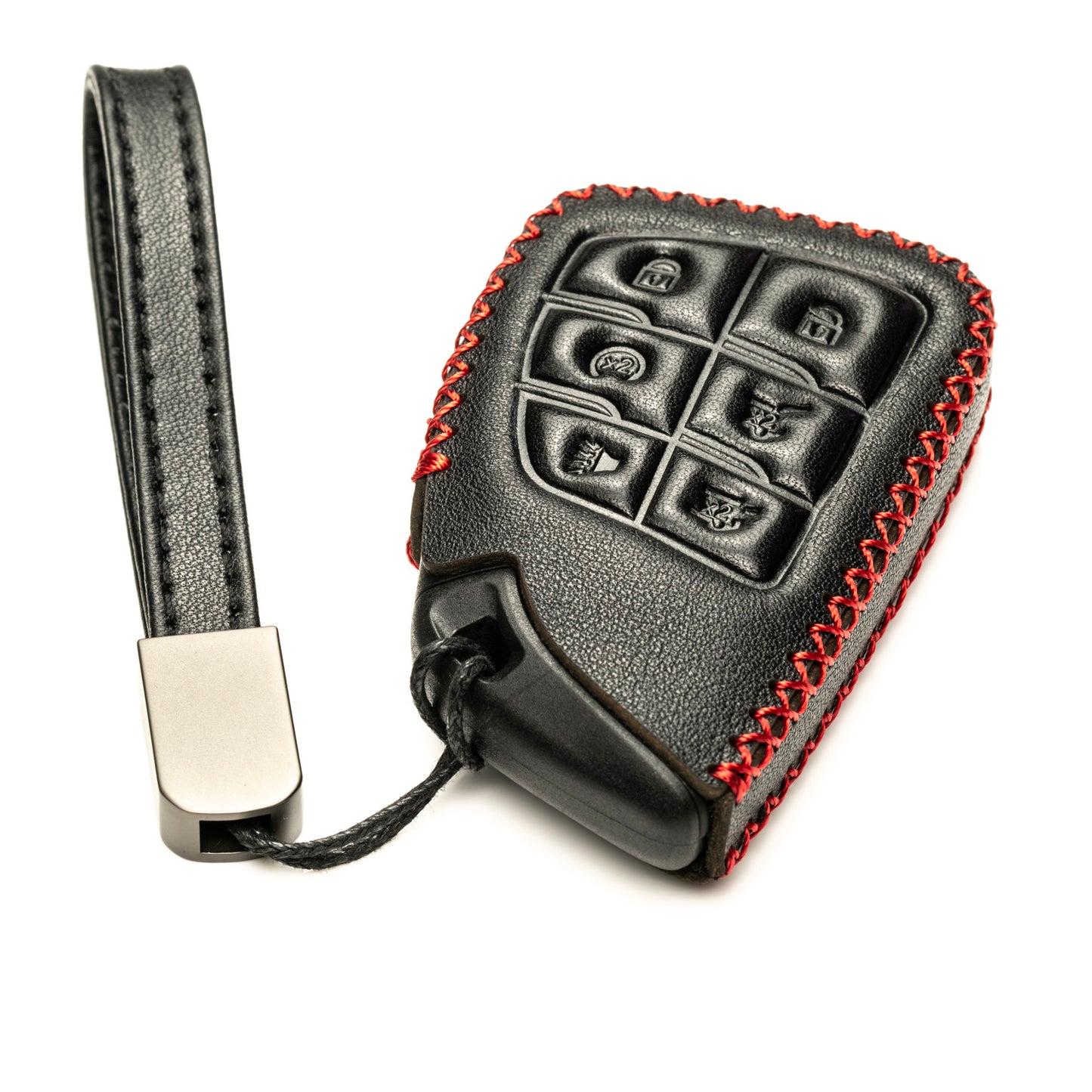 Vitodeco Leather Key Fob Cover Case Protector Compatible with Acura ZDX, Honda PROLOGUE, Buick ENVISION - 6 Buttons