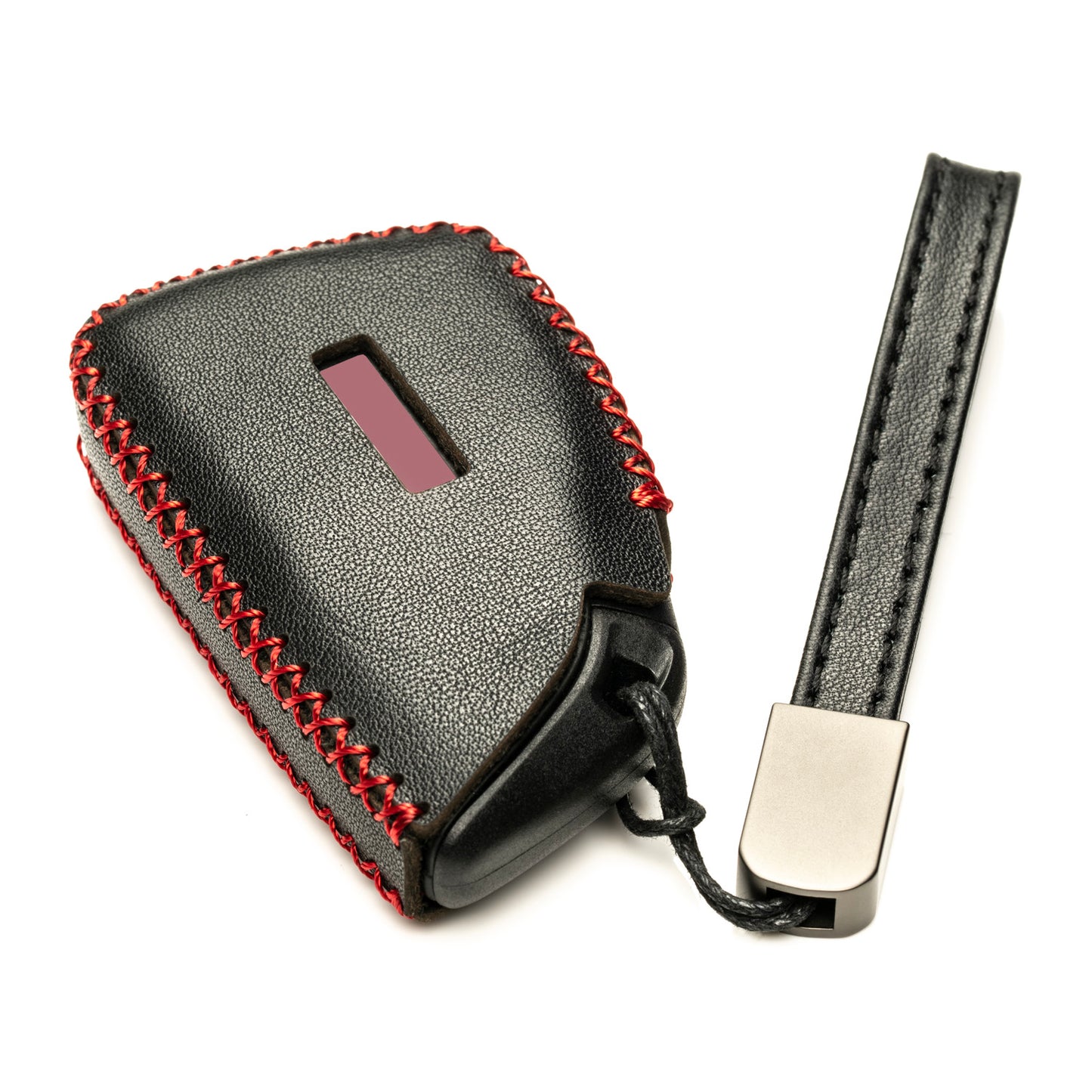 Vitodeco Genuine Leather Smart Key Fob Case Compatible with GMC Canyon, Sierra, Yukon, Acadia, Terrain (2021 - 2026 Models) - 5 Buttons