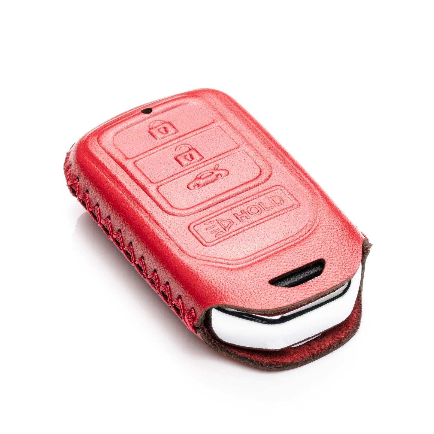 Vitodeco Leather Key Fob Case Cover Compatible for Honda Civic, Fit, Accord, Pilot, CR-V, 4-Button