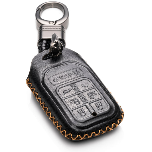 Vitodeco Leather Key Fob Case Cover Compatible for 2014-2019 Honda Odyssey, 7-Button
