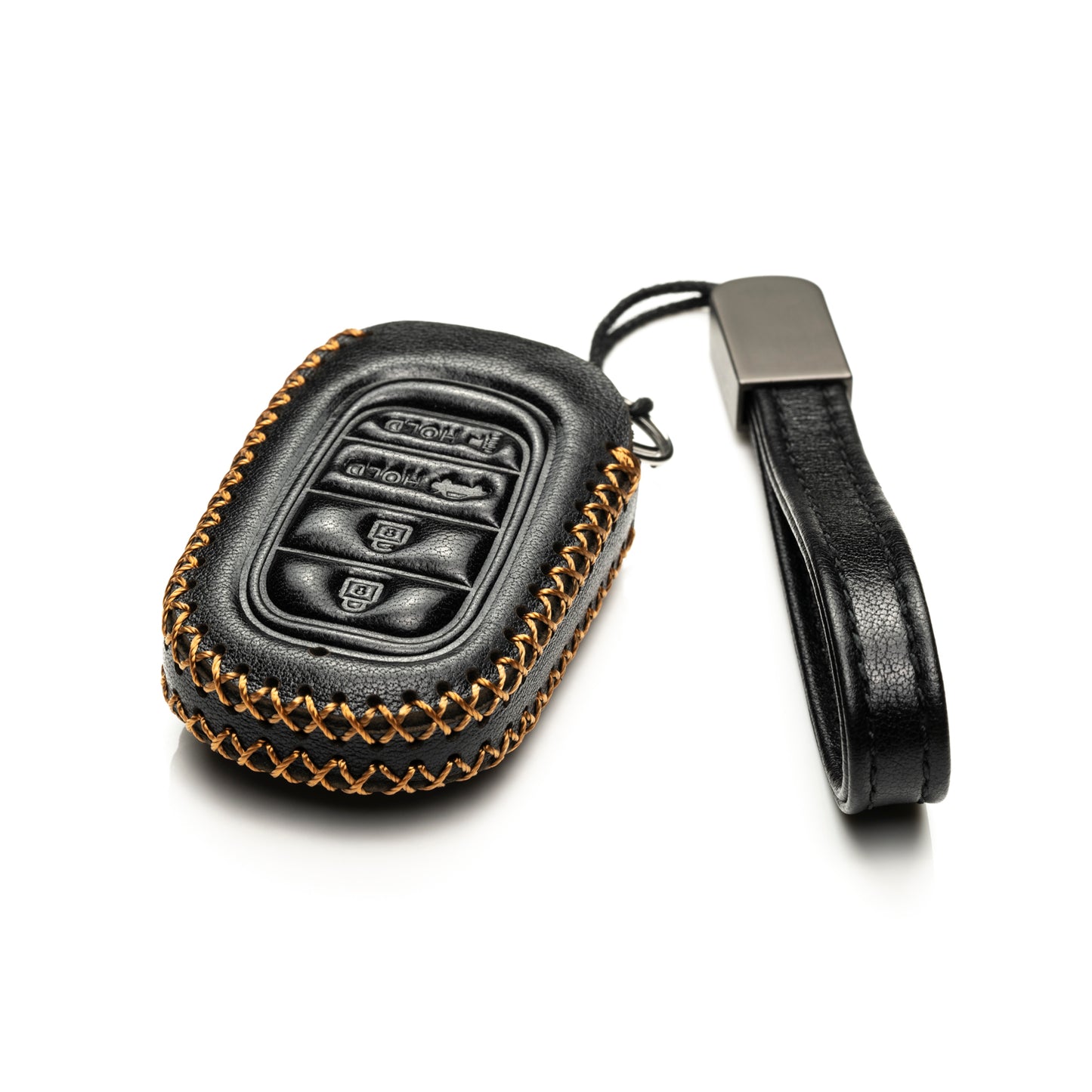 Vitodeco 4-Button Leather Key Fob Case Compatible with Honda Civic, Honda Civic Hatchback, Honda Accord, Honda HR-V, Honda CRV, Honda Pilot 2023 - 2024