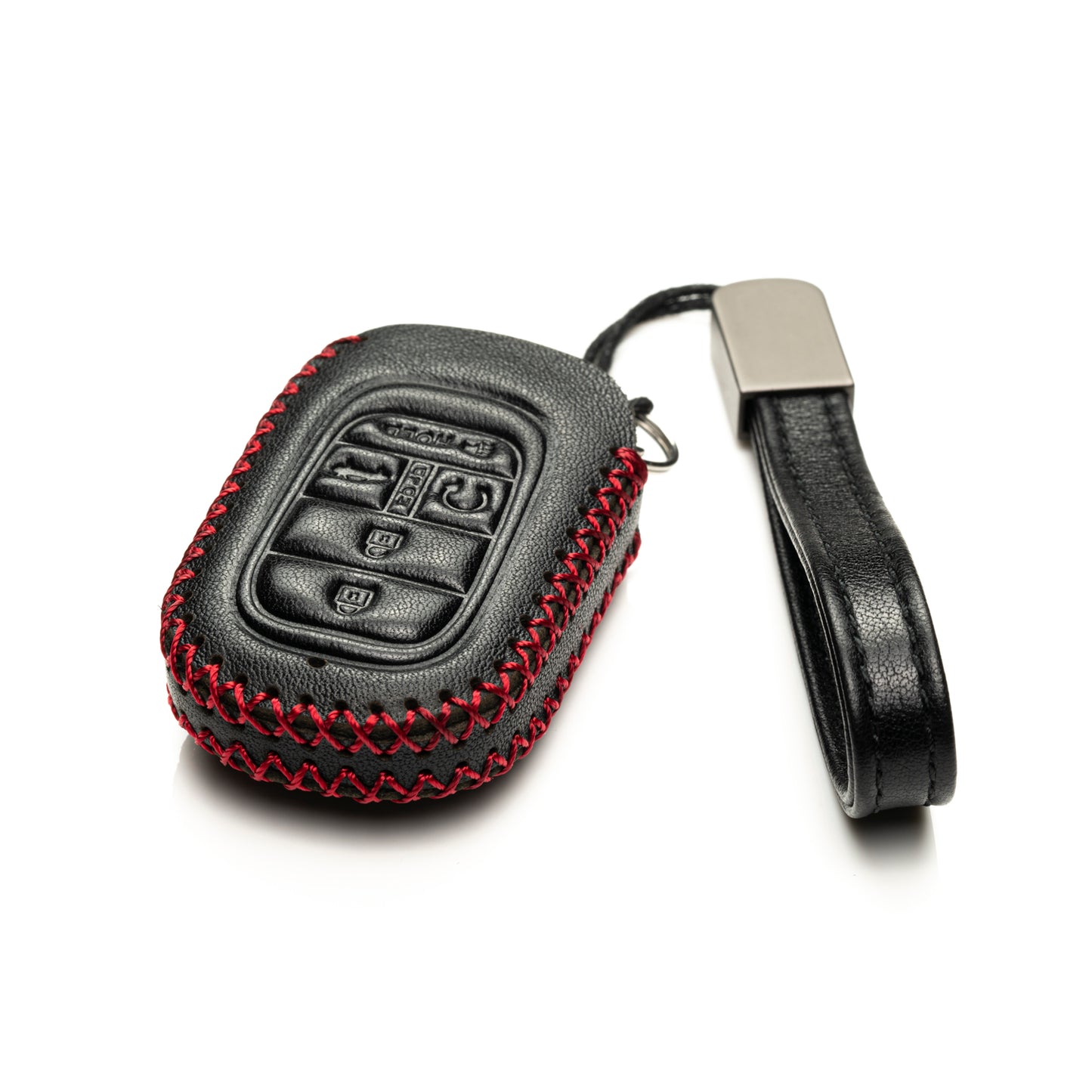 Vitodeco 5-Button Leather Key Fob Case Compatible with Honda Civic, Honda Civic Hatchback, Honda Accord, Honda HR-V, Honda CRV, Honda Pilot 2023 - 2024