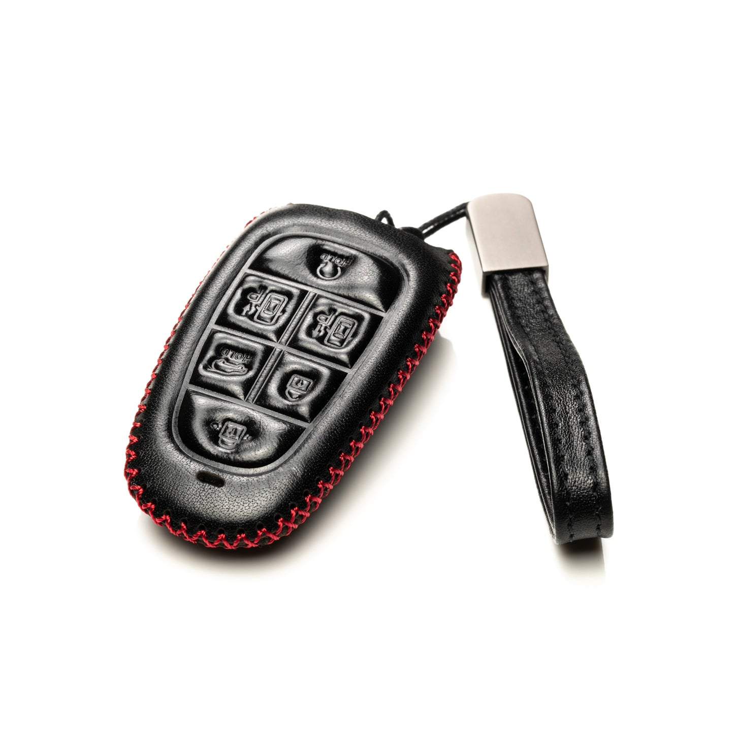 Vitodeco Leather Smart Key Fob Case Compatible with Tucson, Santa FE 2021 - 2025, Sonata, Nexo 2019 - 2024, 6-Button
