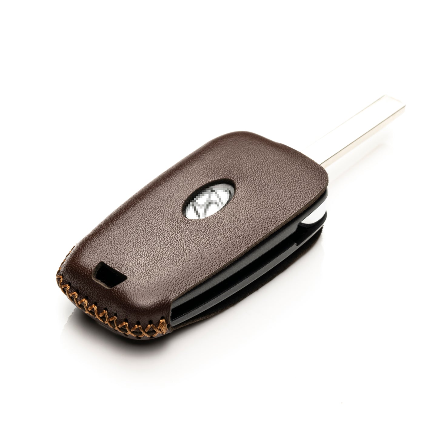Vitodeco 4-Button Genuine Leather Flip Key Fob Case Cover Compatible with Hyundai Accent, Kona, Santa Fe, Tucson, Venue, Sonata, Veloster 2018-2022