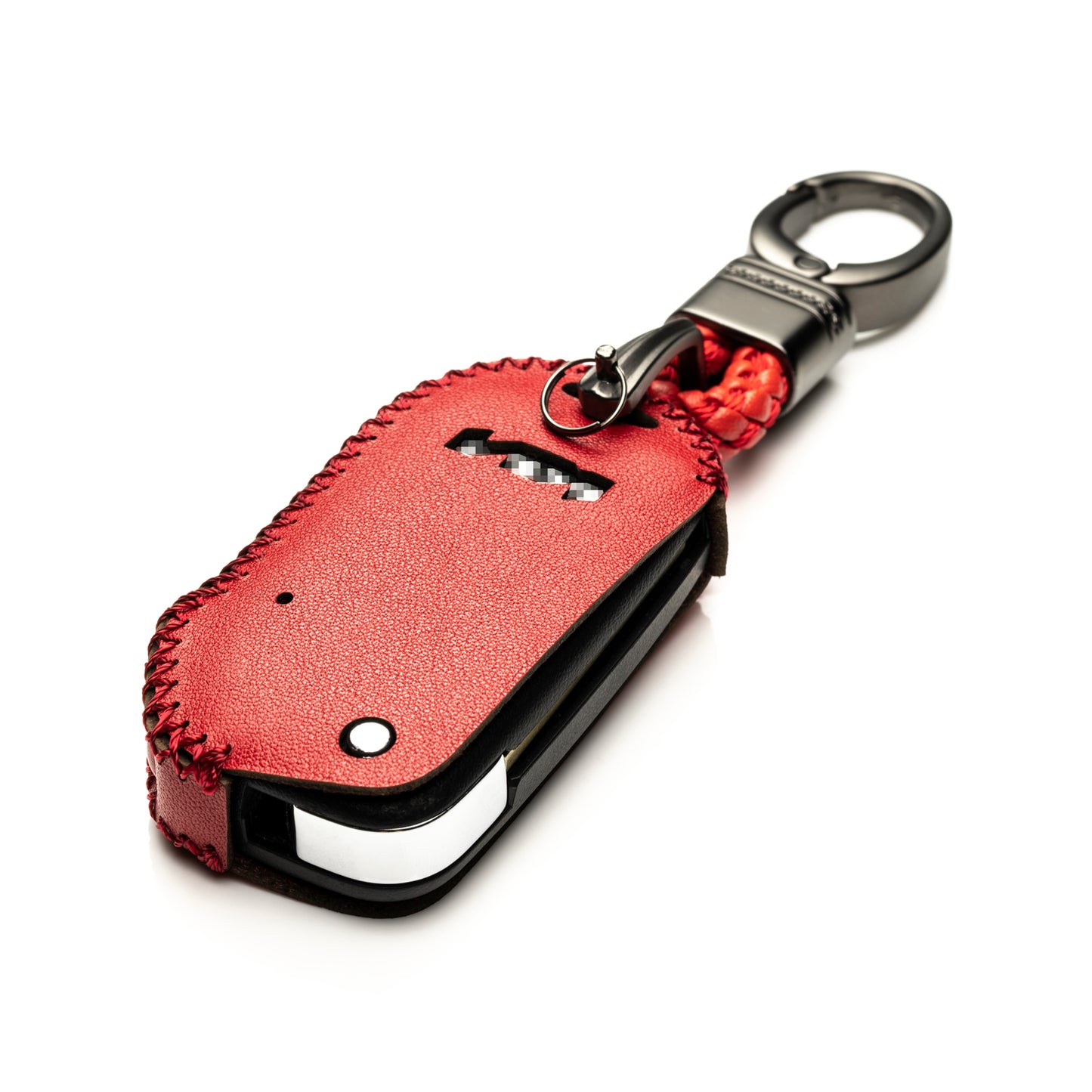 Vitodeco 4-Button Genuine Leather Flip Key Fob Case Cover Compatible with KIA New Emblem 2021-2024