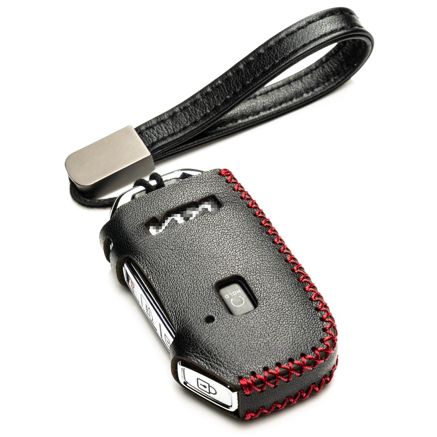 Vitodeco 5-Button Genuine Leather Smart Key Fob Case Compatible with KIA Soul, Seltos, Sportage, NIRO, Sorento, Telluride, Rio, Forte, K5 2022-2025 New Emblem