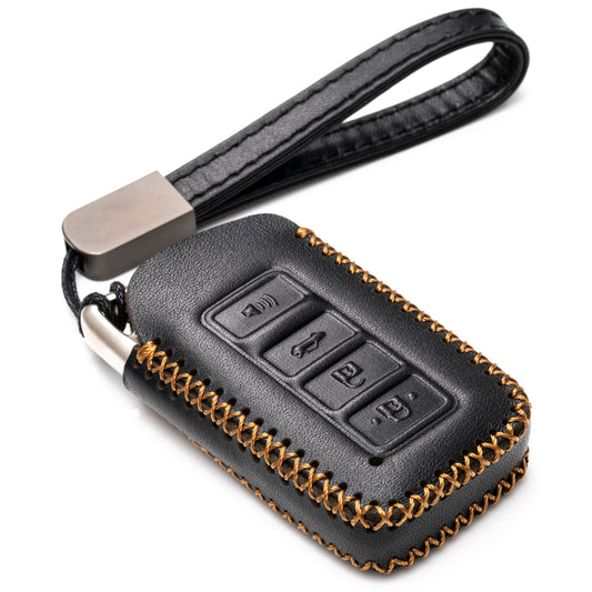 Vitodeco 4-Button Genuine Leather Smart Key Fob Case Cover Protector Compatible for 2014-2021 Lexus UX, NX, RX, GX, LX, is, ES, GS, LS