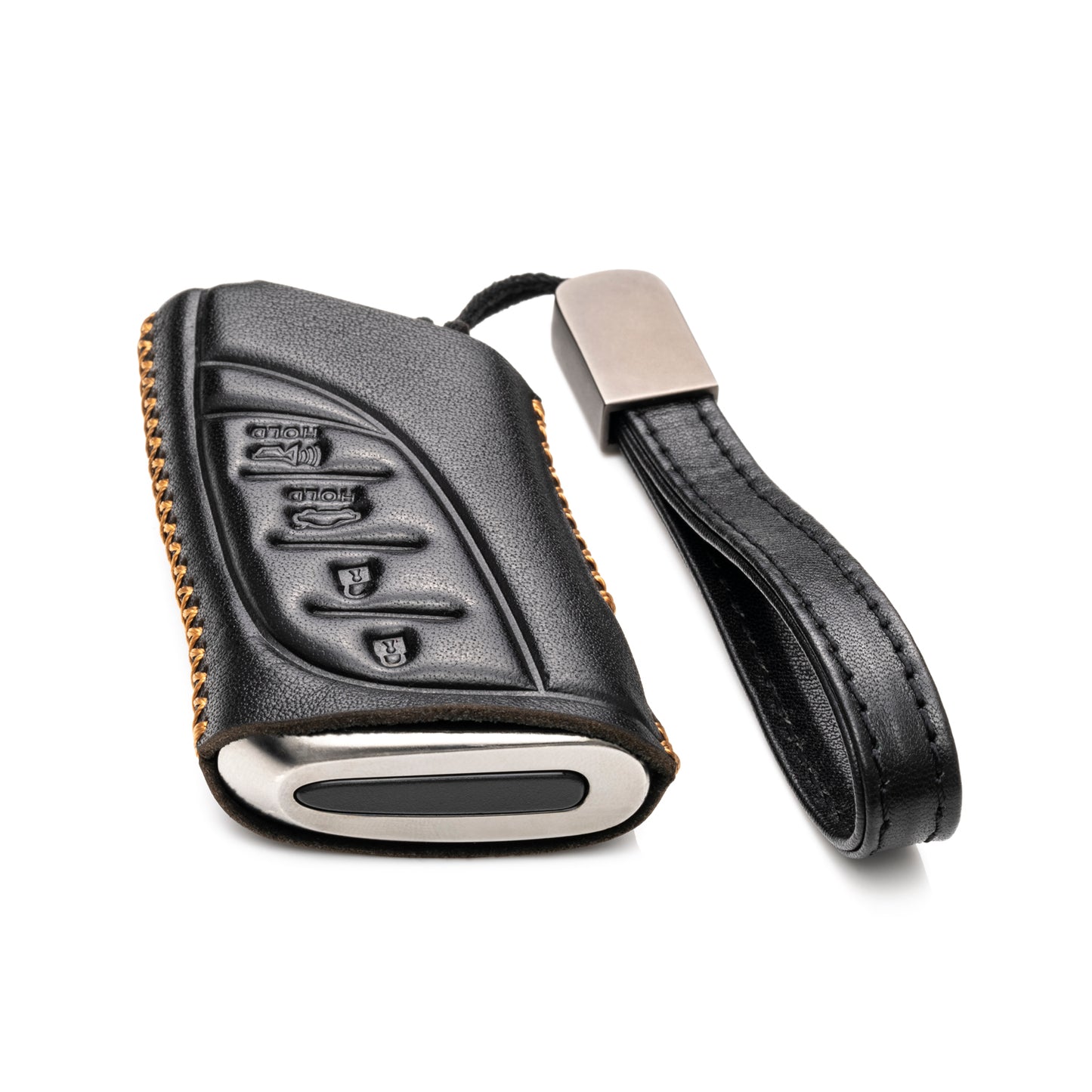Vitodeco 4-Button Genuine Leather Smart Key Fob Case Compatible with Lexus RX, Lexus ES, Lexus UX, Lexus NX, Lexus GX, Lexus LX 600, Lexus TX