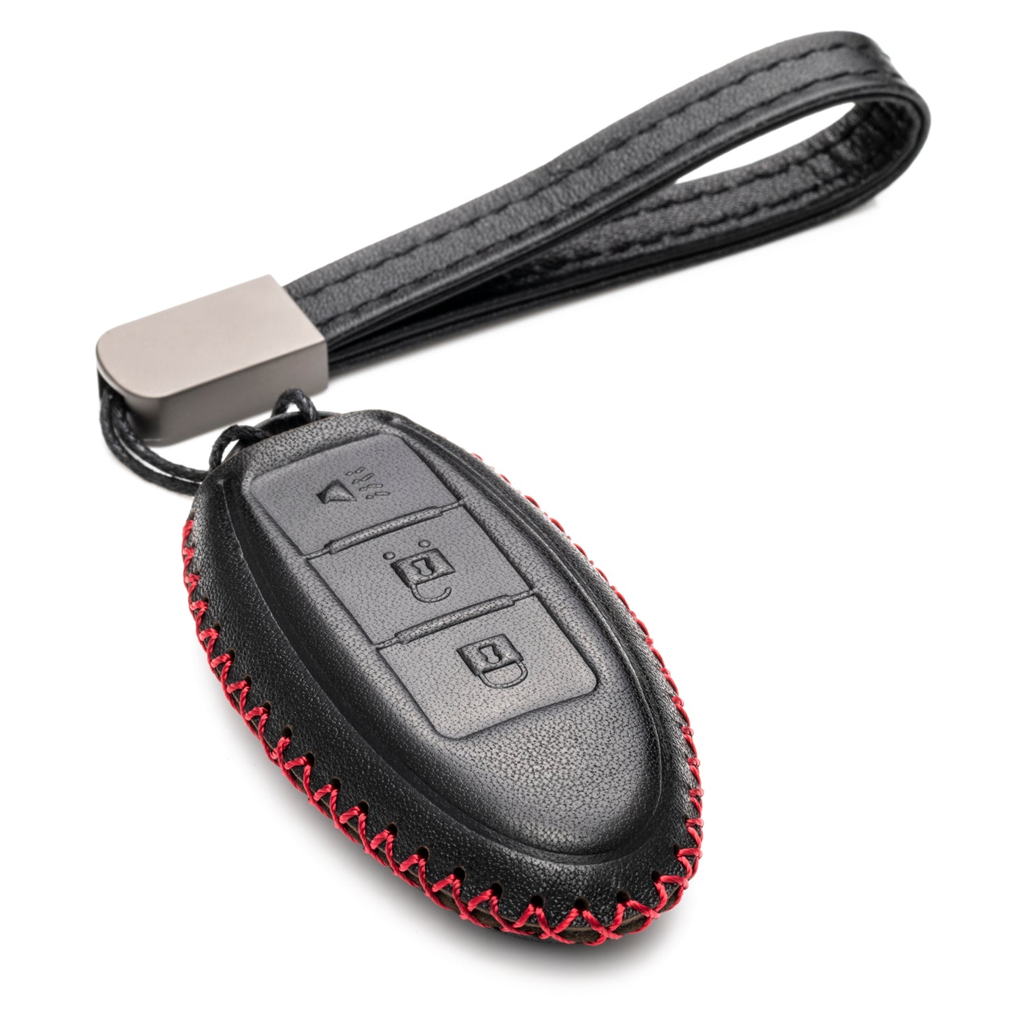 Vitodeco Leather Smart Key Fob Case Compatible with Nissan Versa, Sentra, Altima, Maxima, Rogue 2007-2024