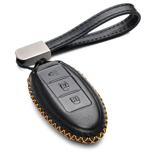 Vitodeco Leather Smart Key Fob Case Compatible with Nissan Versa, Sentra, Altima, Maxima, Rogue 2007-2024