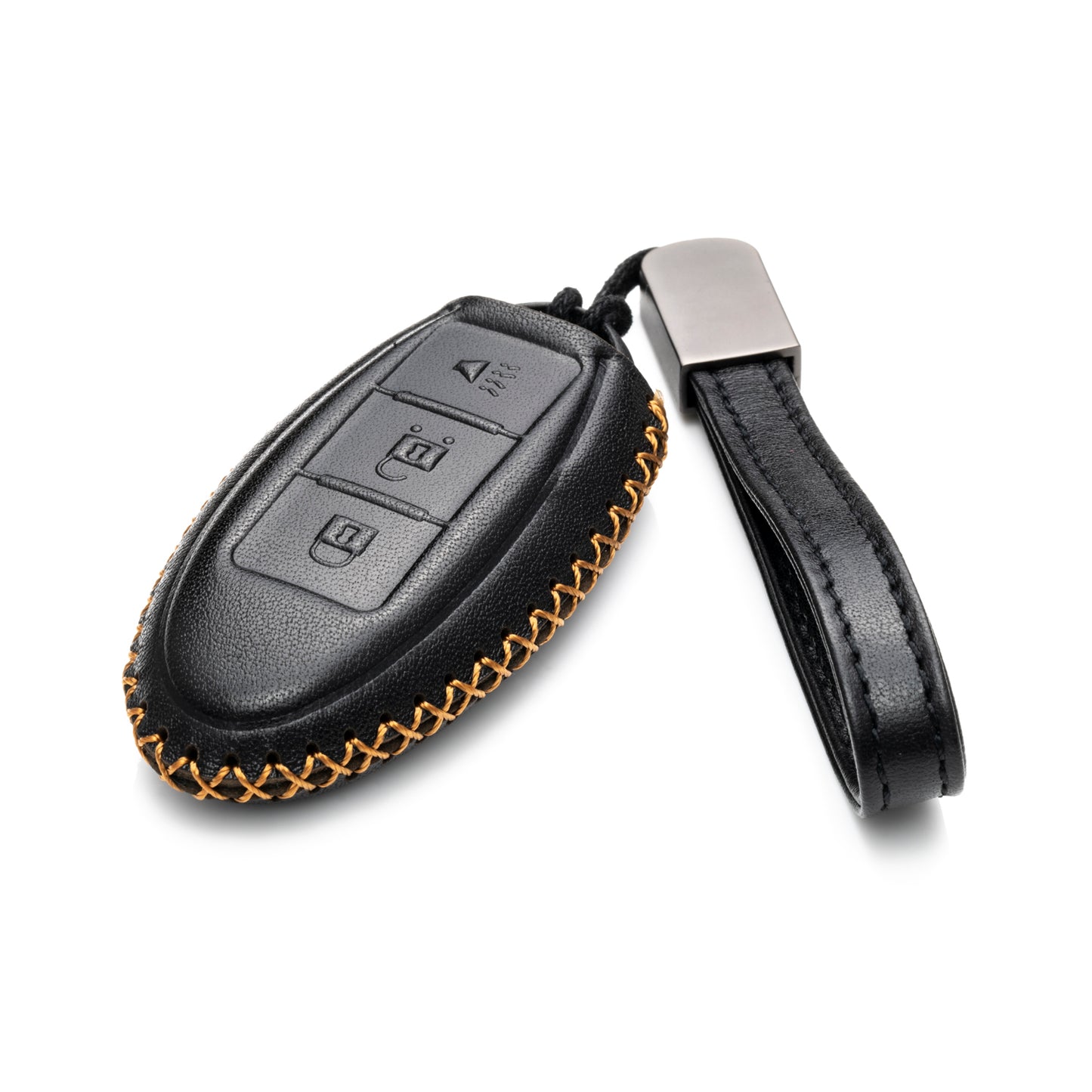 Vitodeco Leather Smart Key Fob Case Compatible with Nissan Versa, Sentra, Altima, Maxima, Rogue 2007-2024