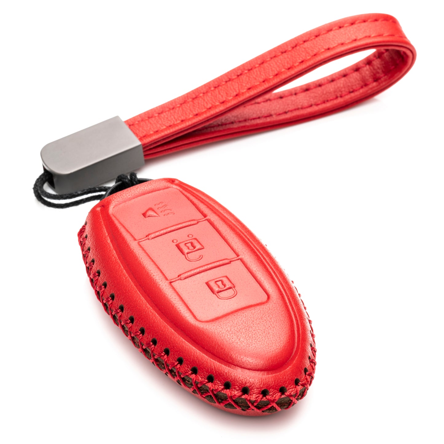 Vitodeco Leather Smart Key Fob Case Compatible with Nissan Versa, Sentra, Altima, Maxima, Rogue 2007-2024