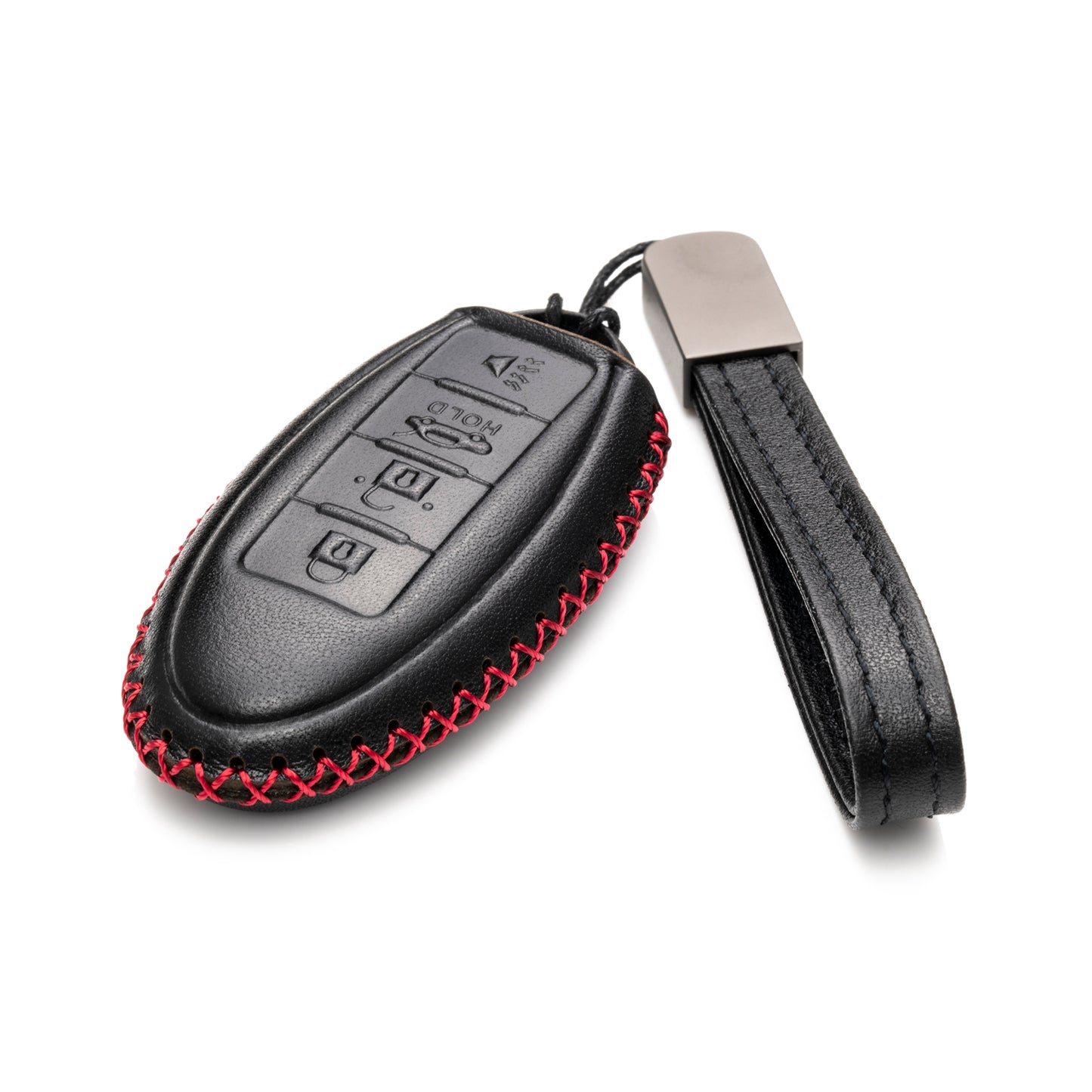 Vitodeco Leather Smart Key Fob Case Compatible with Nissan Versa, Sentra, Altima, Maxima, Rogue 2007-2024