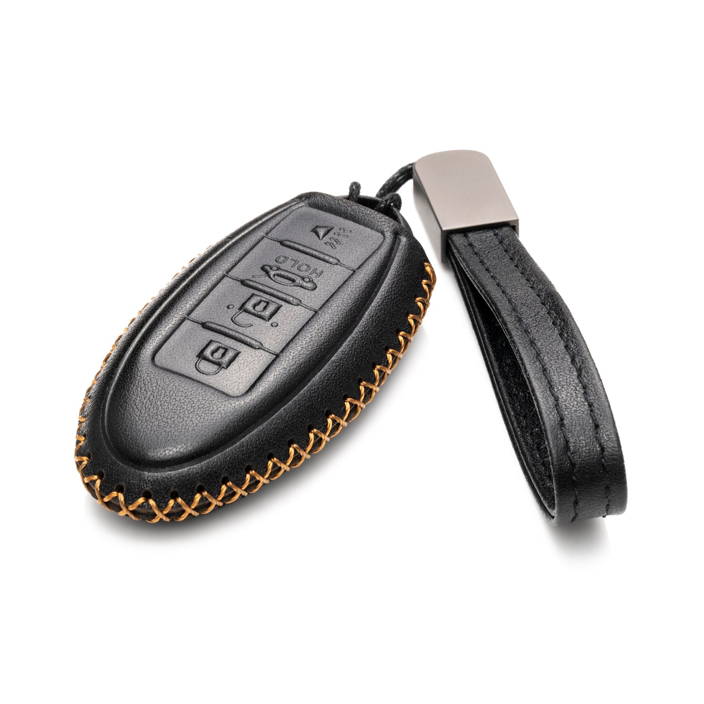 Vitodeco Leather Smart Key Fob Case Compatible with Nissan Versa, Sentra, Altima, Maxima, Rogue 2007-2024