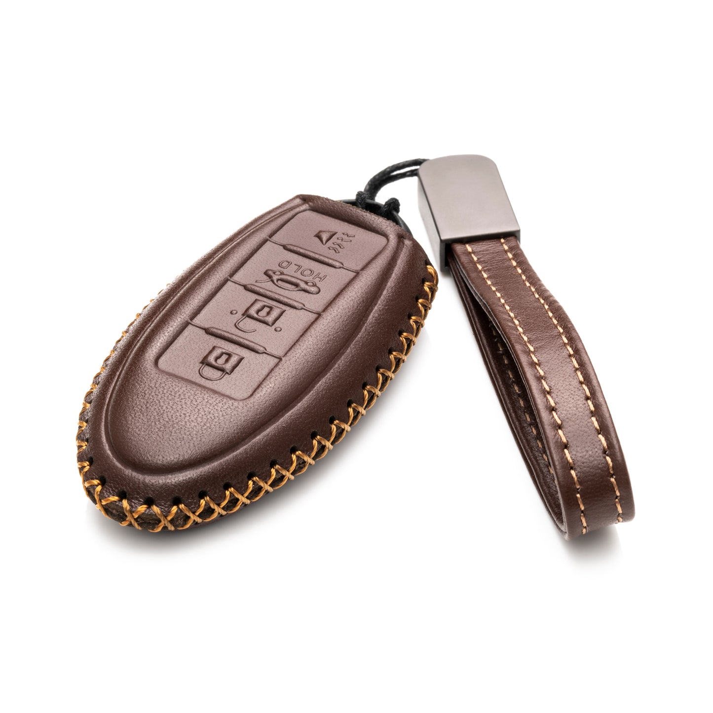 Vitodeco Leather Smart Key Fob Case Compatible with Nissan Versa, Sentra, Altima, Maxima, Rogue 2007-2024