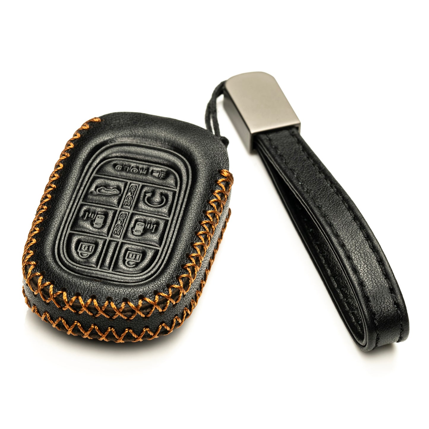 Vitodeco Leather Key Fob Cover Case Protector Compatible with Honda Odyssey (2025 - 2026 Models) - 7 Buttons
