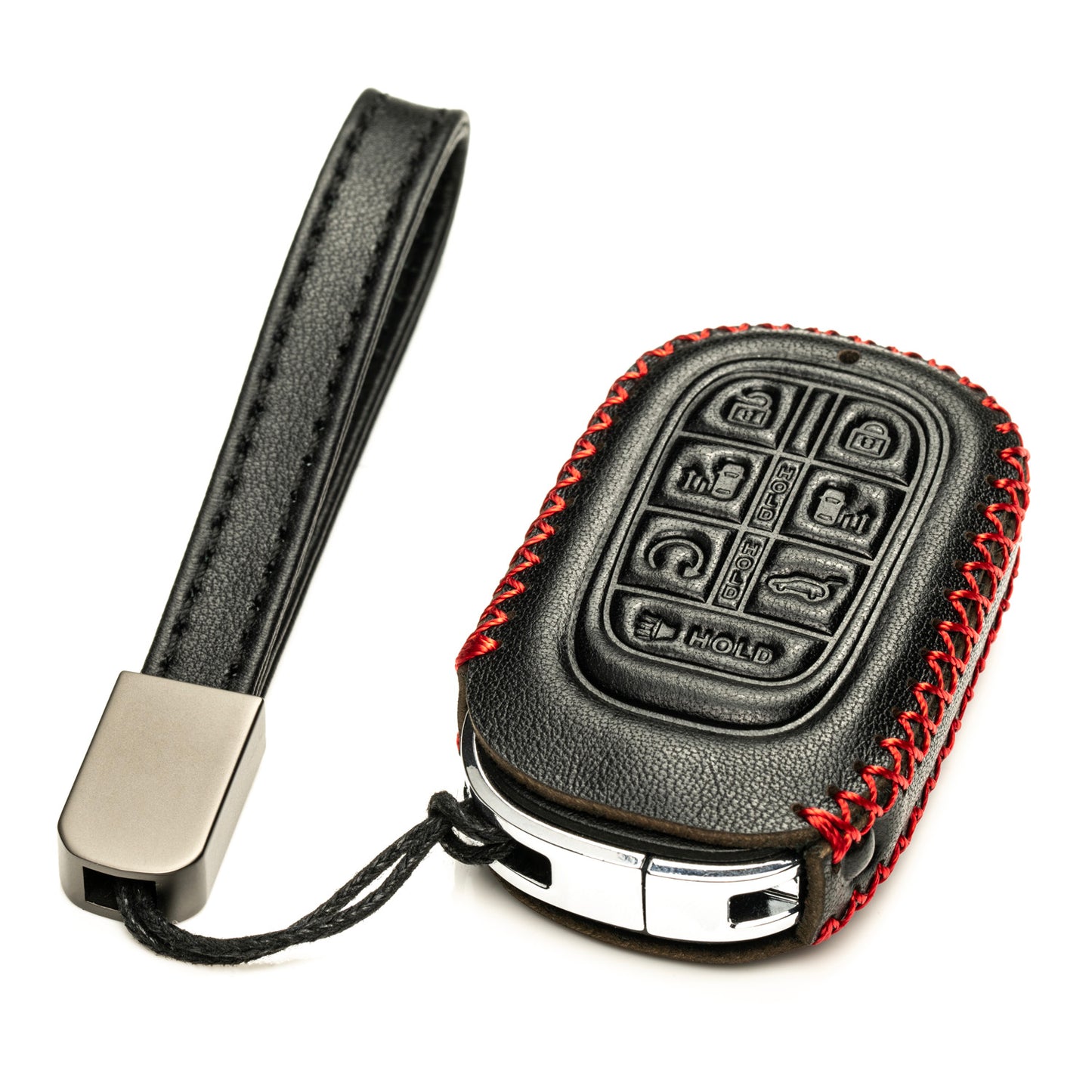 Vitodeco Leather Key Fob Cover Case Protector Compatible with Honda Odyssey (2025 - 2026 Models) - 7 Buttons