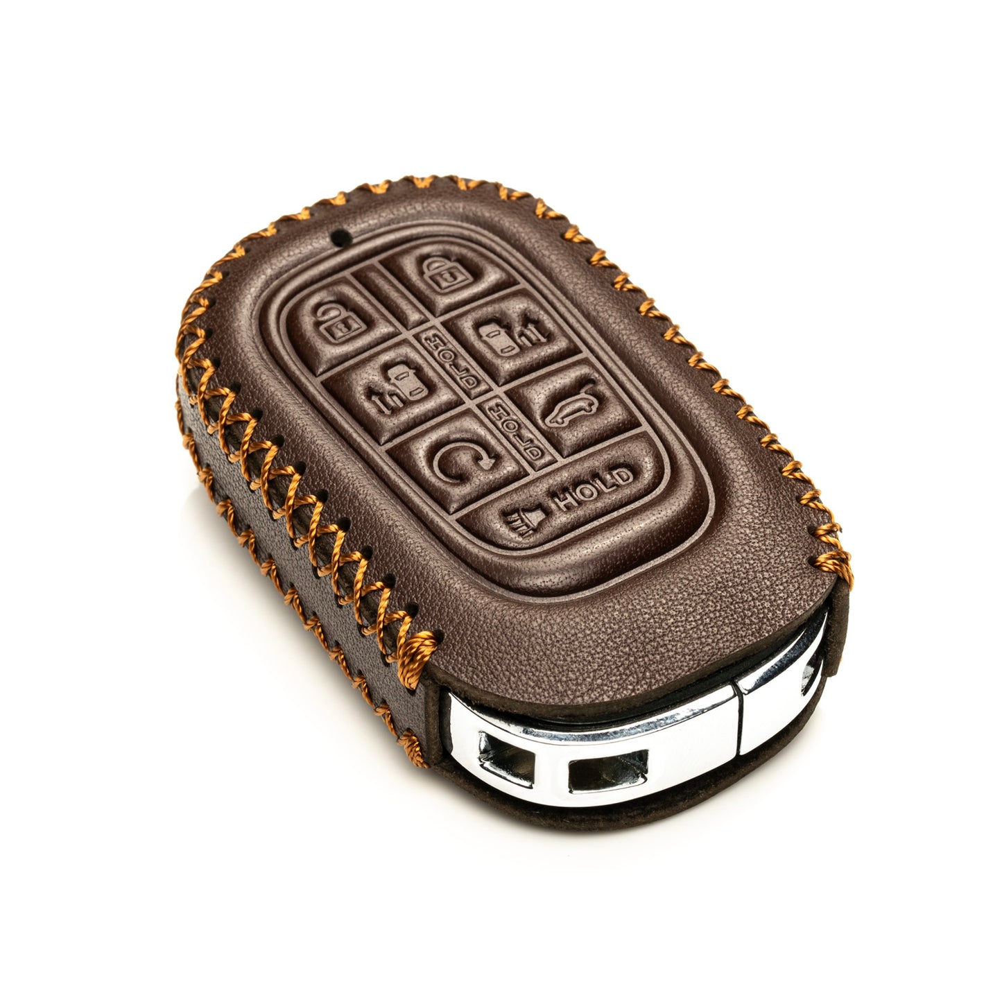 Vitodeco Leather Key Fob Cover Case Protector Compatible with Honda Odyssey (2025 - 2026 Models) - 7 Buttons