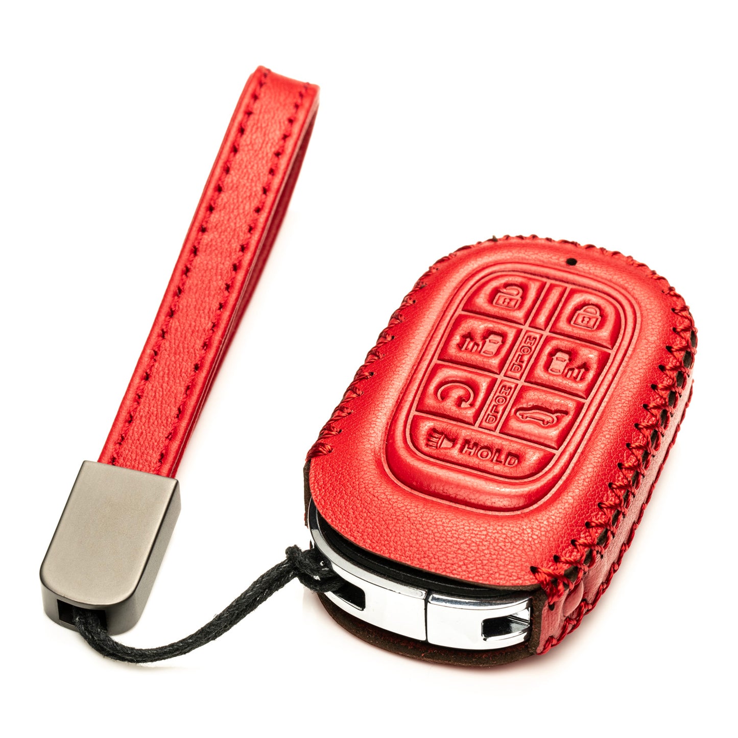 Vitodeco Leather Key Fob Cover Case Protector Compatible with Honda Odyssey (2025 - 2026 Models) - 7 Buttons