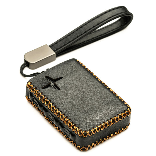 Vitodeco Leather Remote Key Fob Cover Case Protector Holder Compatible with Polestar - 4 Buttons