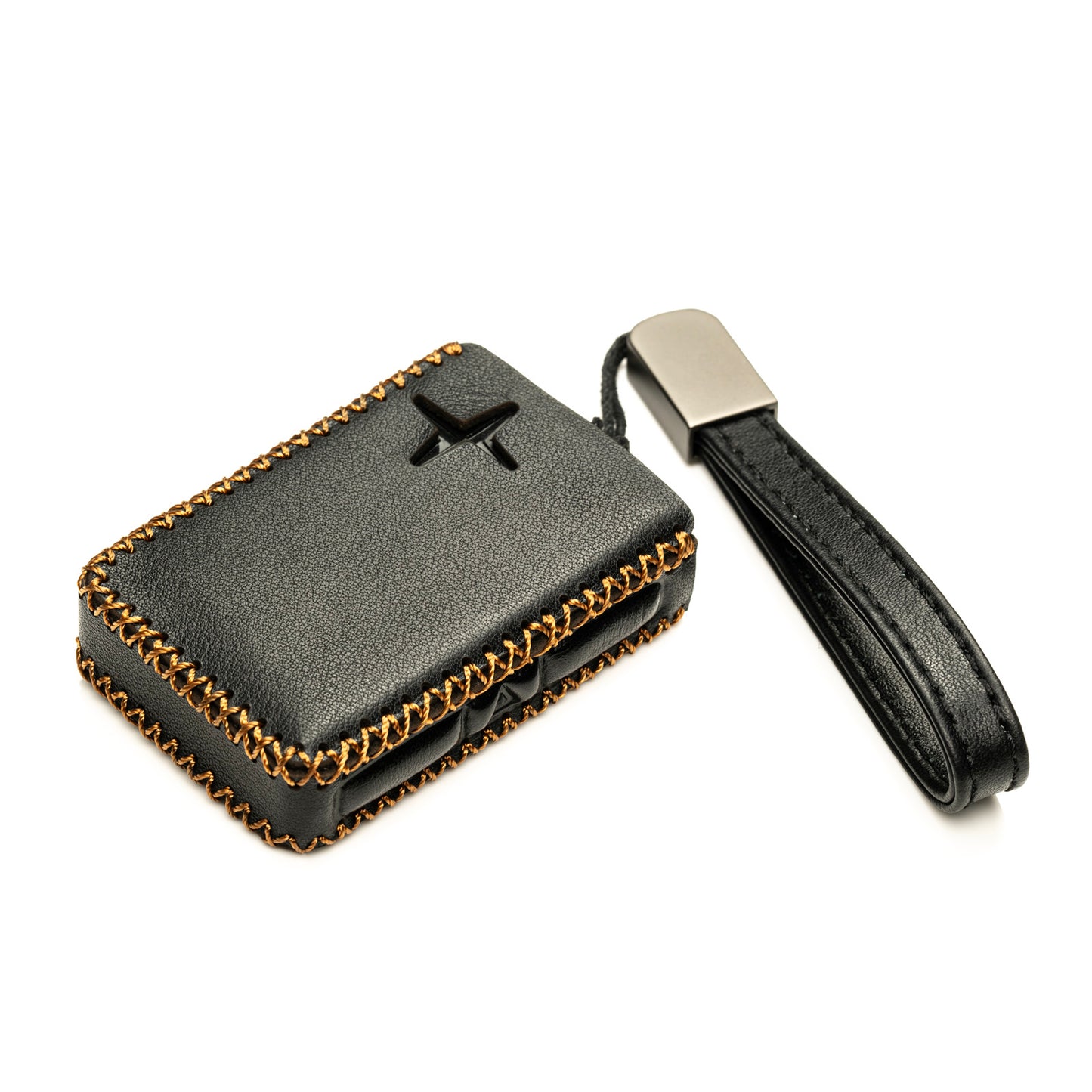 Vitodeco Leather Remote Key Fob Cover Case Protector Holder Compatible with Polestar - 4 Buttons