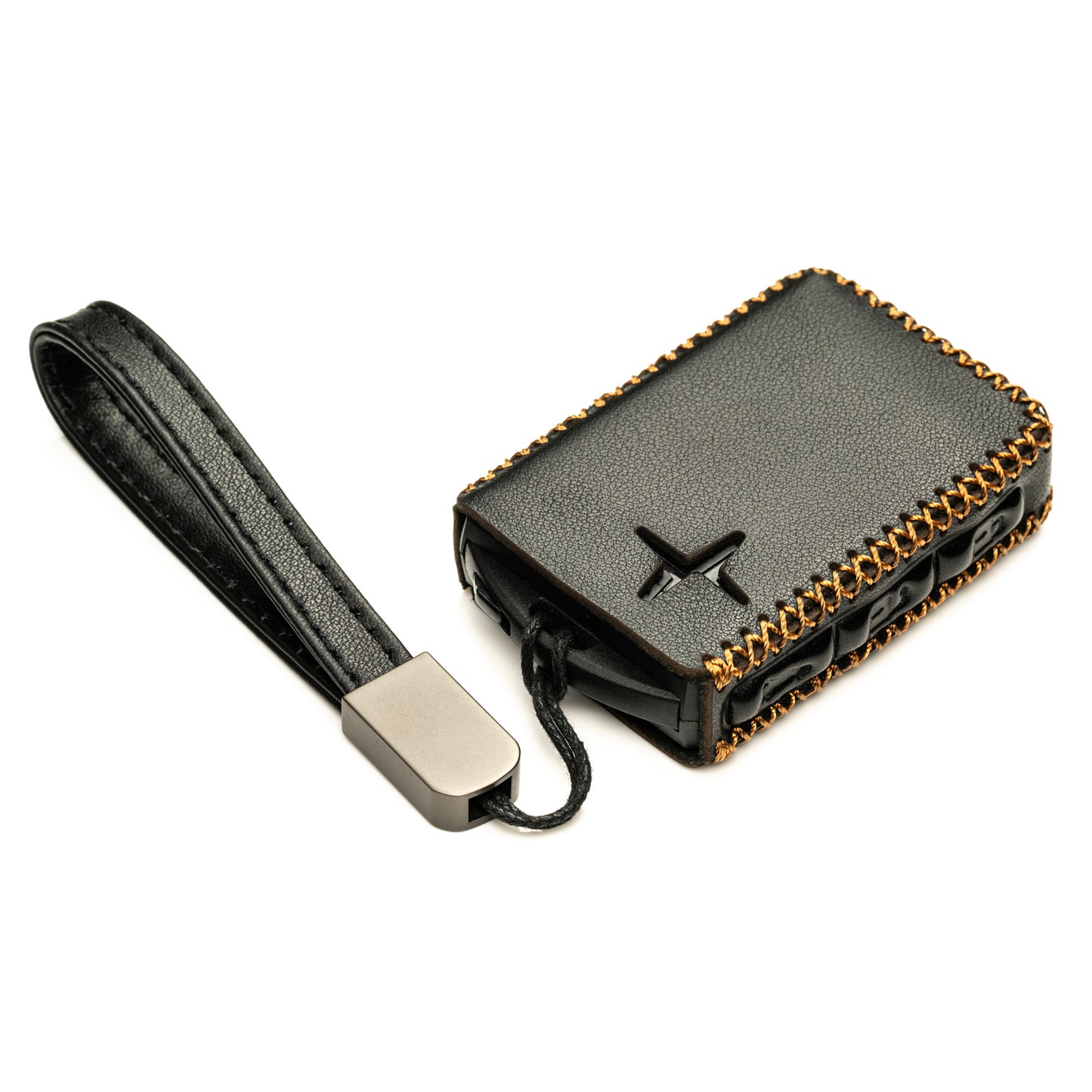 Vitodeco Leather Remote Key Fob Cover Case Protector Holder Compatible with Polestar - 4 Buttons