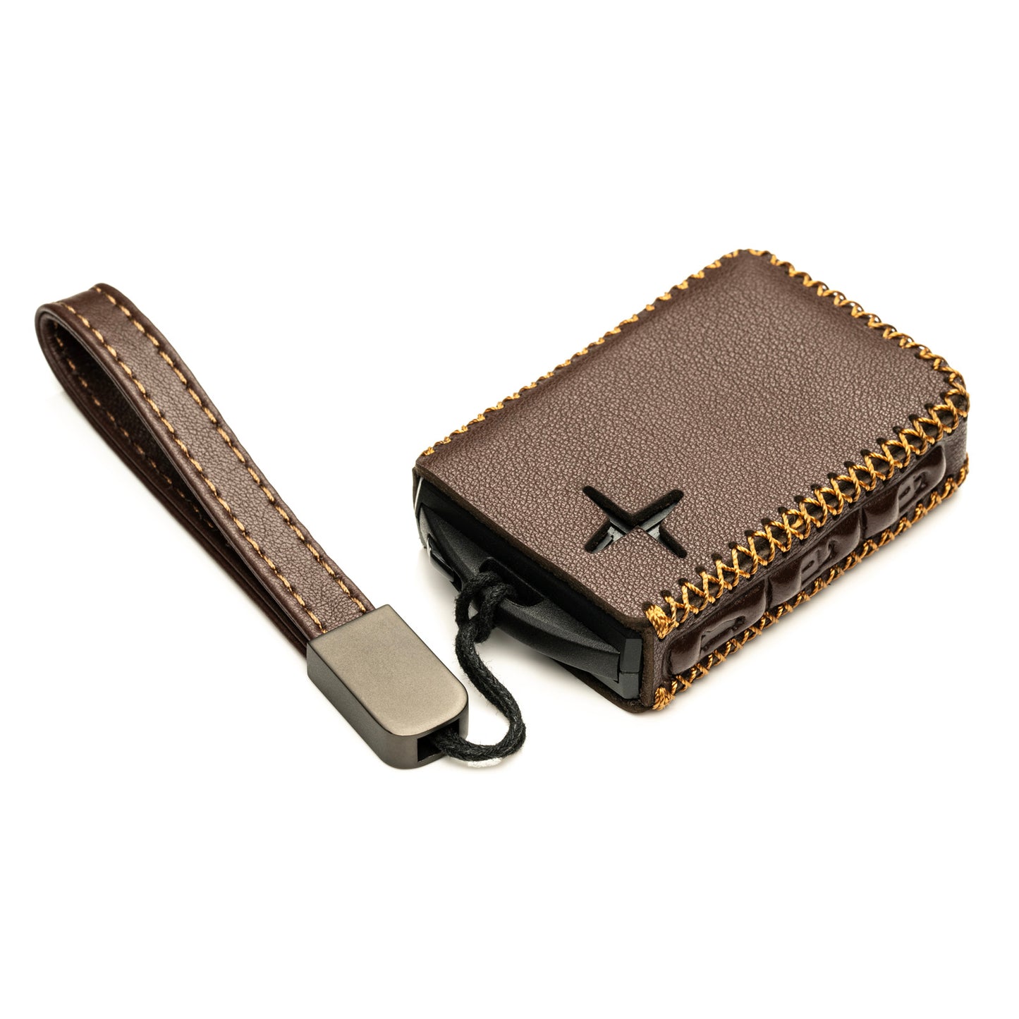 Vitodeco Leather Remote Key Fob Cover Case Protector Holder Compatible with Polestar - 4 Buttons