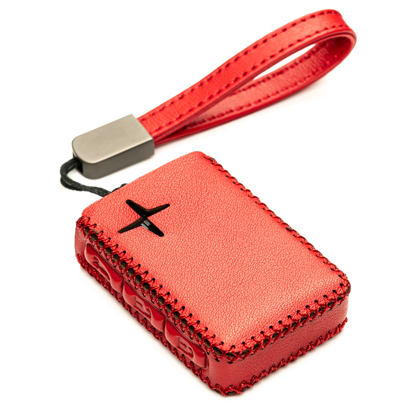 Vitodeco Leather Remote Key Fob Cover Case Protector Holder Compatible with Polestar - 4 Buttons