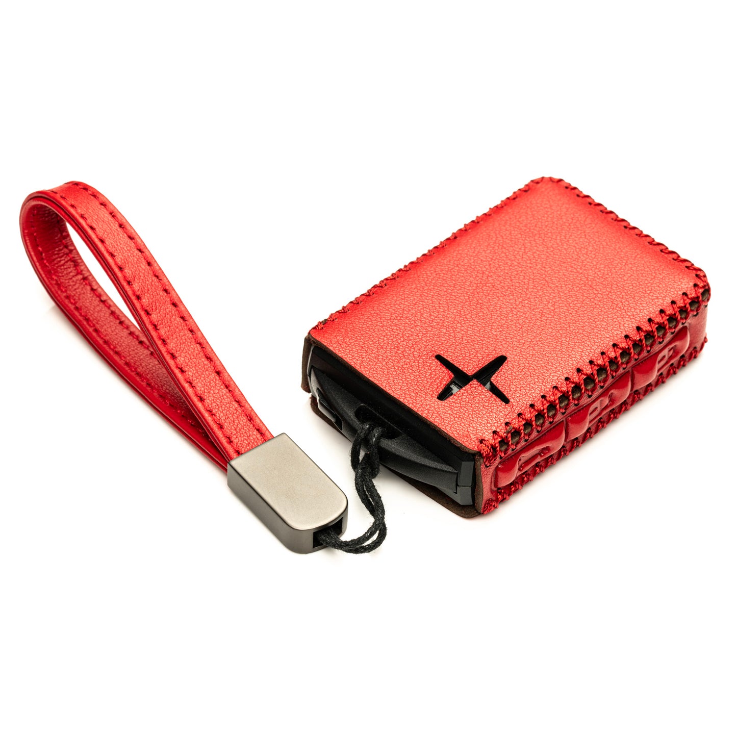 Vitodeco Leather Remote Key Fob Cover Case Protector Holder Compatible with Polestar - 4 Buttons