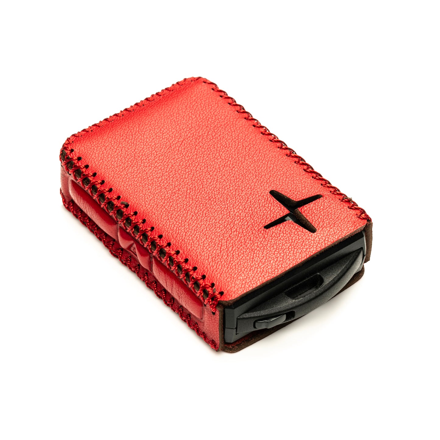 Vitodeco Leather Remote Key Fob Cover Case Protector Holder Compatible with Polestar - 4 Buttons