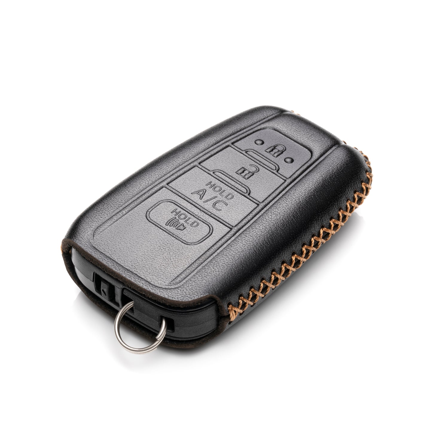 Vitodeco Leather Key Fob Case Compatible for Toyota Prius Prime 2017-2024, 4-Button