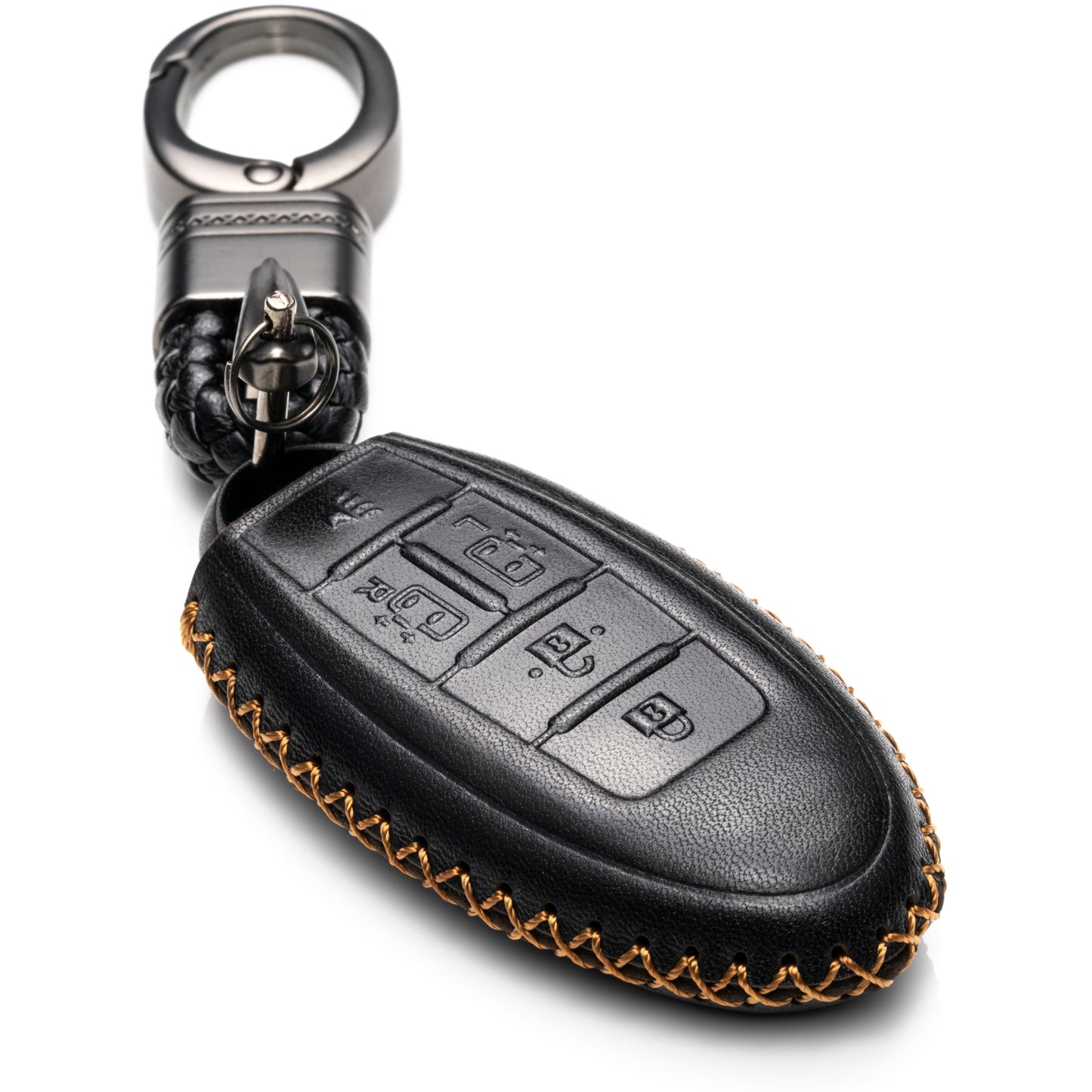 Vitodeco Leather Key Fob Case Compatible for 2011-2017 Nissan Quest, 5-Button