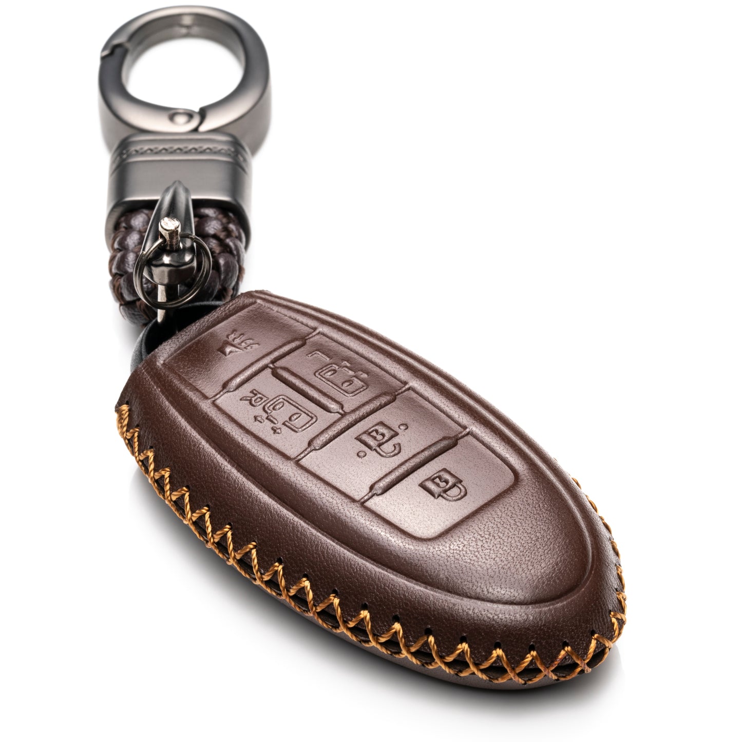 Vitodeco Leather Key Fob Case Compatible for 2011-2017 Nissan Quest, 5-Button