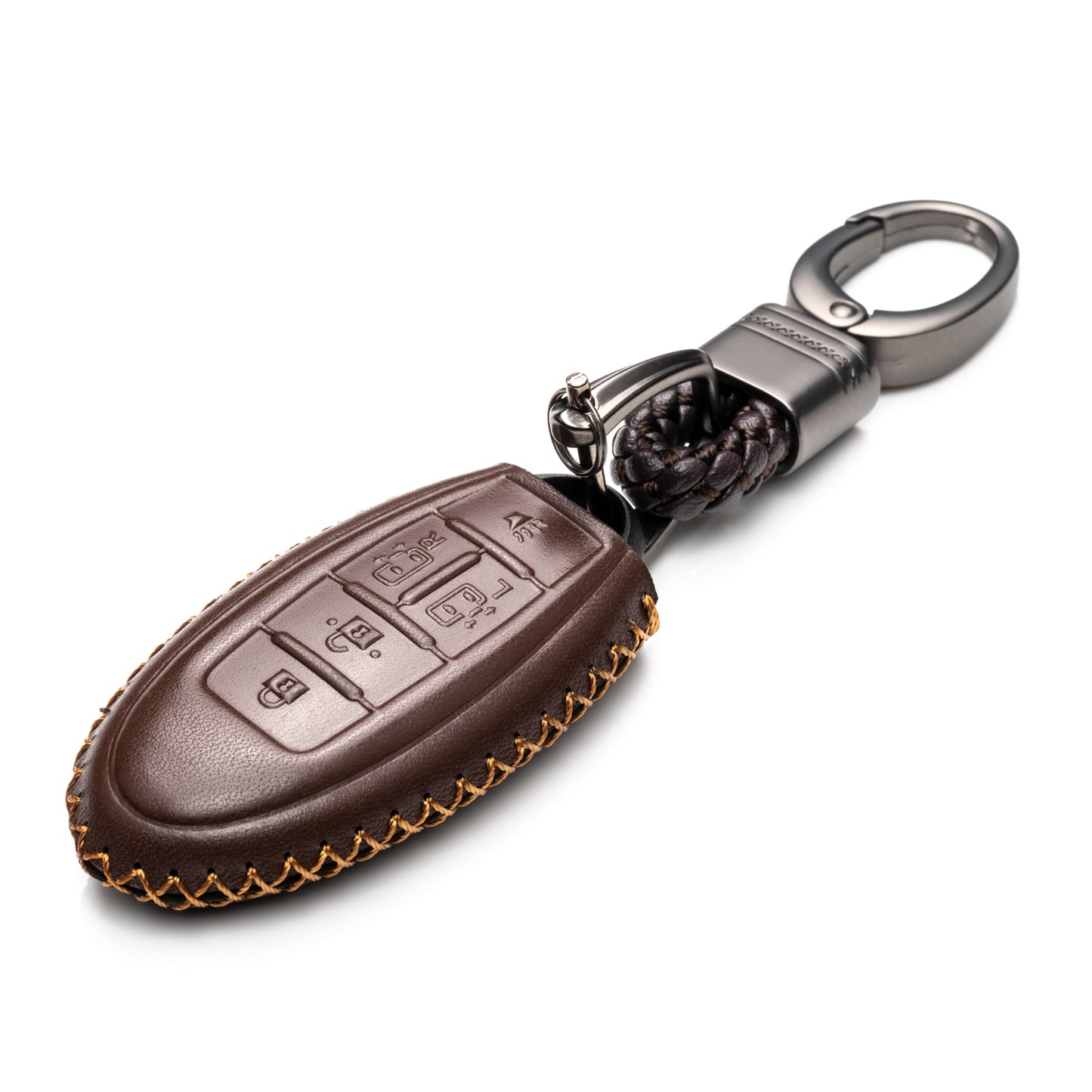 Vitodeco Leather Key Fob Case Compatible for 2011-2017 Nissan Quest, 5-Button