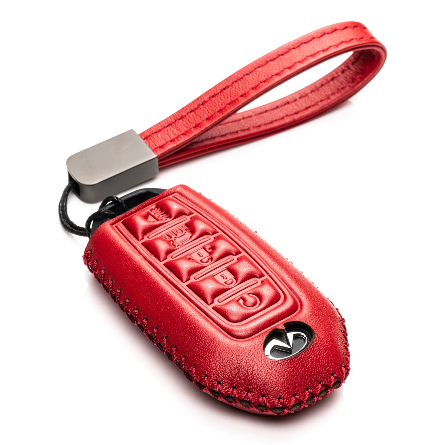 Vitodeco Leather Key Fob Case Compatible for 2018-2025 Infiniti QX60, QX50, 2022-2023 Infiniti Q50, Q60, 2023-2025 Infiniti QX55, 4-Button
