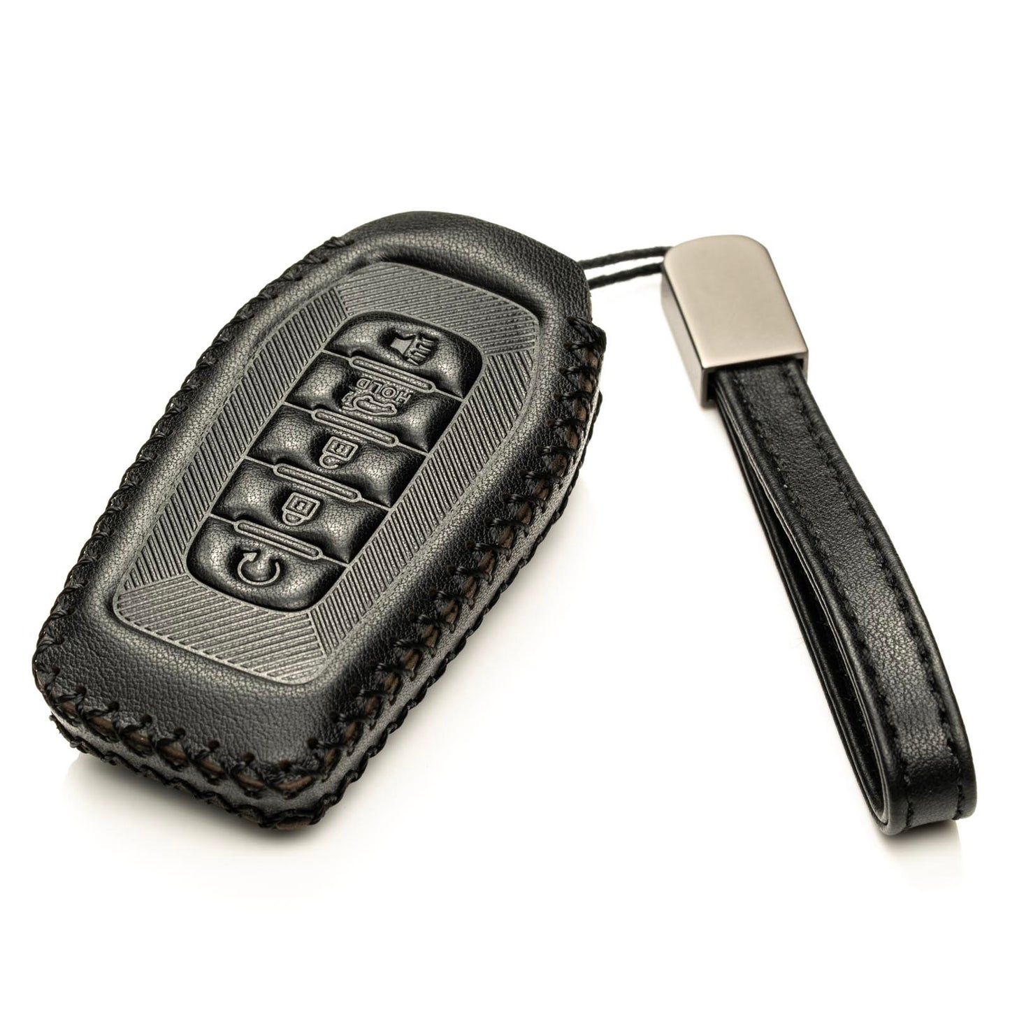 Vitodeco Leather Key Fob Cover Case Protector Compatible with Infiniti QX60, QX80, (2025-2026 Models) 5-Button