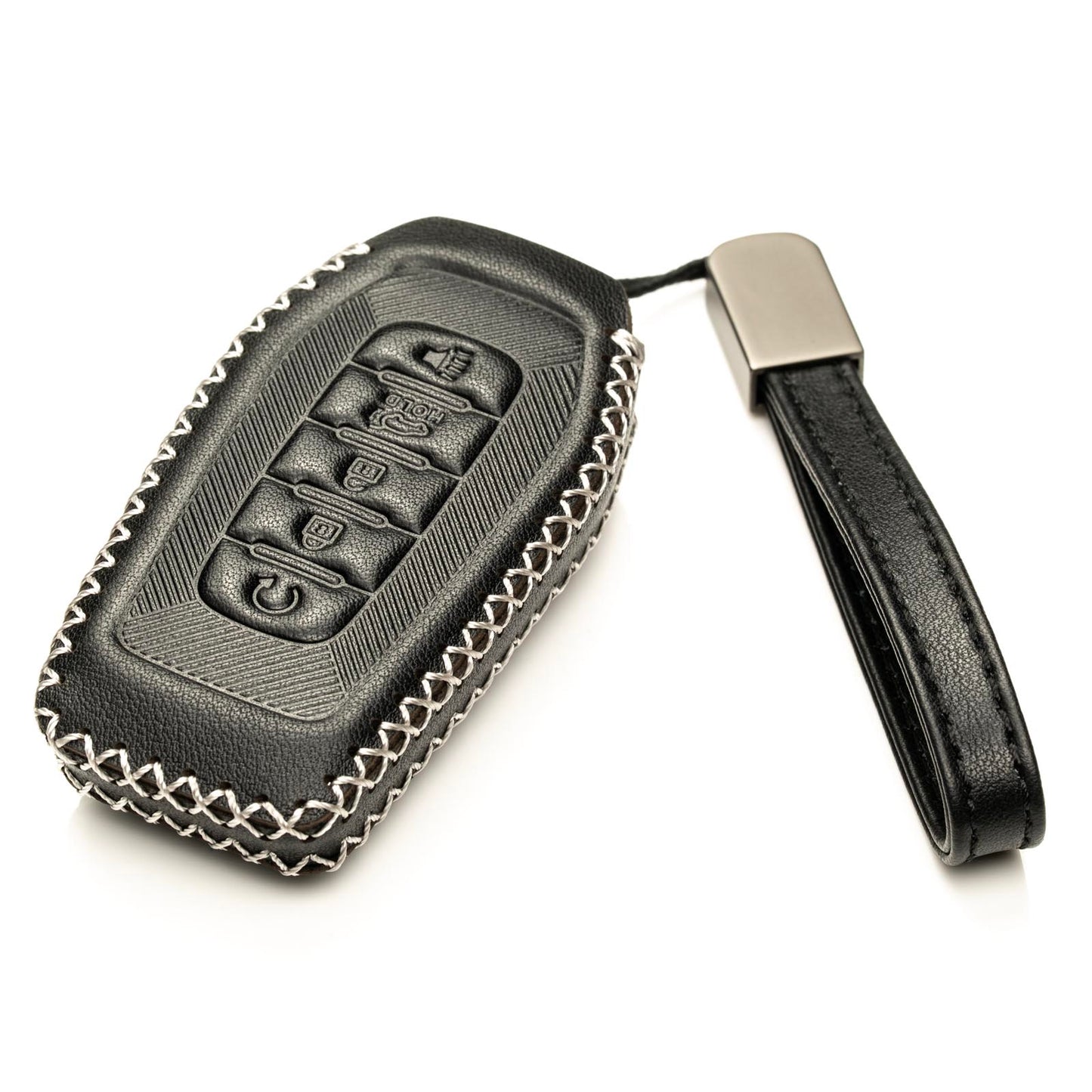 Vitodeco Leather Key Fob Cover Case Protector Compatible with Infiniti QX60, QX80, (2025-2026 Models) 5-Button