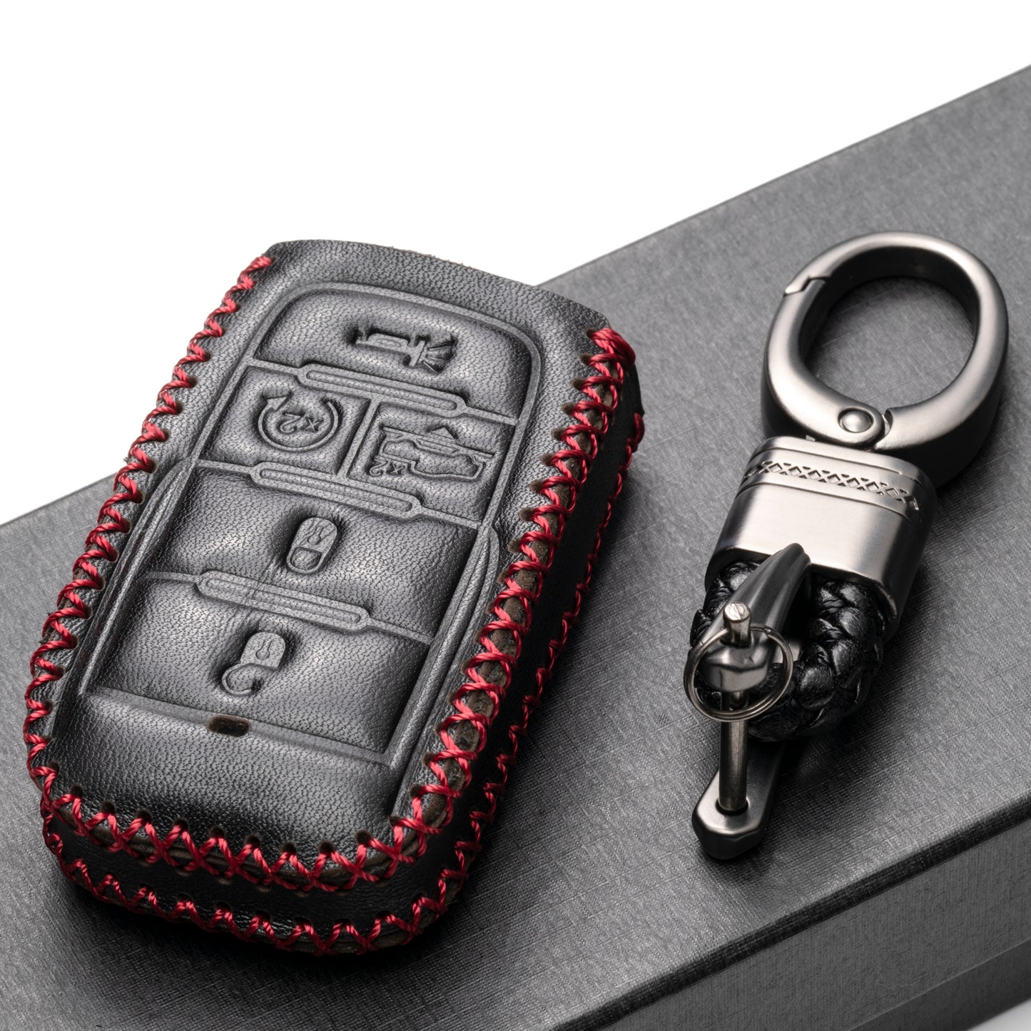 Vitodeco Key Fob Case Cover Protector Compatible with RAM 1500, RAM 2500, RAM 3500 2019 - 2024 (Air Suspension)