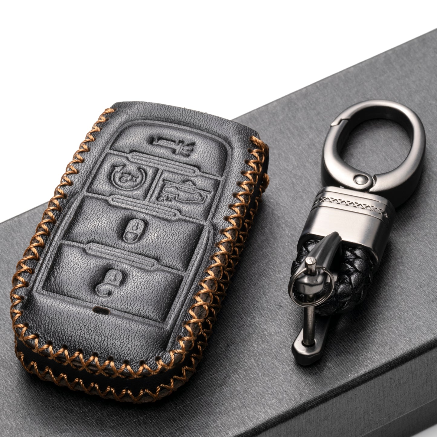 Vitodeco Key Fob Case Cover Protector Compatible with RAM 1500, RAM 2500, RAM 3500 2019 - 2024 (Air Suspension)