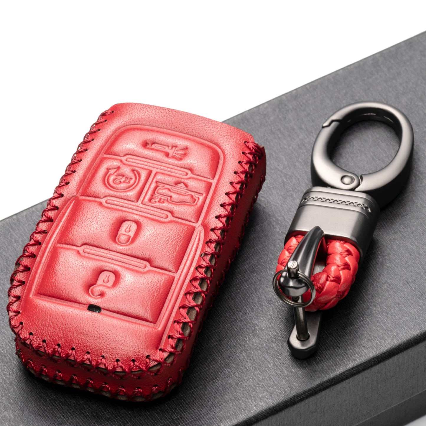 Vitodeco Key Fob Case Cover Protector Compatible with RAM 1500, RAM 2500, RAM 3500 2019 - 2024 (Air Suspension)