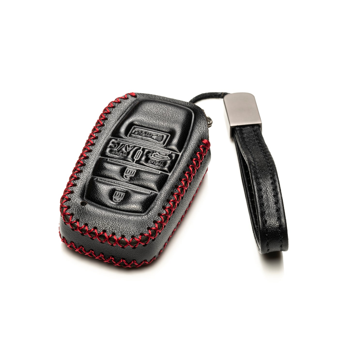 Vitodeco Genuine Leather Smart Key Fob Case with Leather Key Strap Compatible for Toyota Rav4 Prime 2025