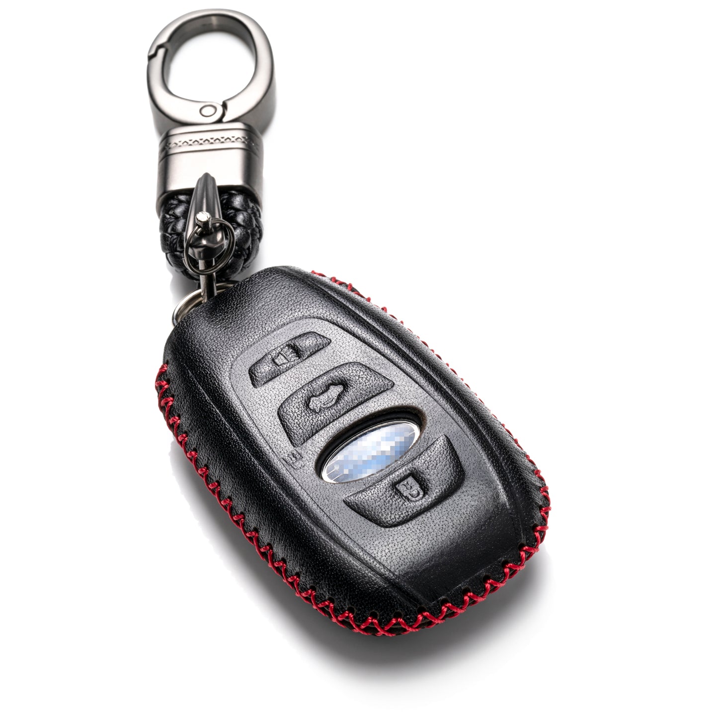 Vitodeco 4-Button Leather Smart Key Fob Case Cover Compatible with Subaru Forester, Impreza, Outback, WRX, BRZ, XV Crosstrek, Ascent, Solterra 2014 - 2024