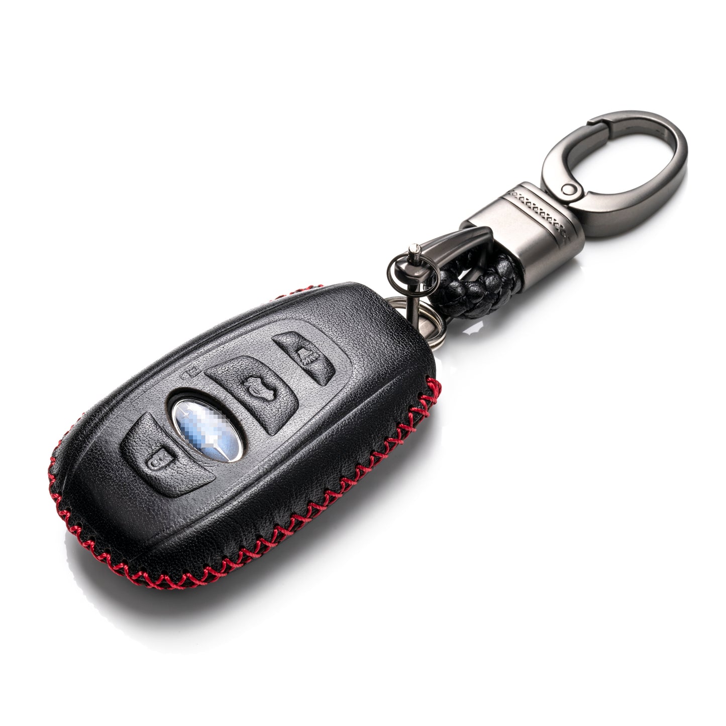 Vitodeco 4-Button Leather Smart Key Fob Case Cover Compatible with Subaru Forester, Impreza, Outback, WRX, BRZ, XV Crosstrek, Ascent, Solterra 2014 - 2024