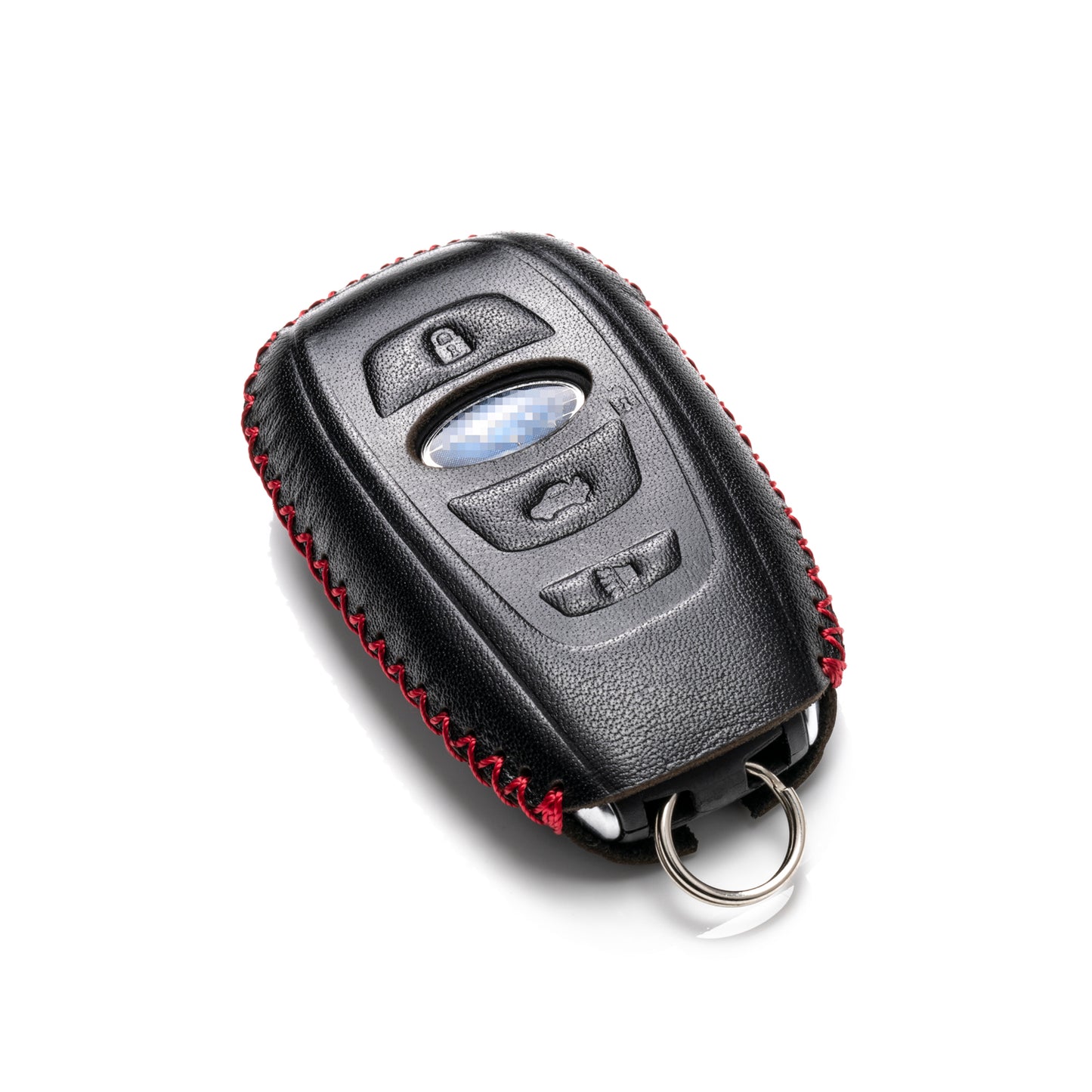 Vitodeco 4-Button Leather Smart Key Fob Case Cover Compatible with Subaru Forester, Impreza, Outback, WRX, BRZ, XV Crosstrek, Ascent, Solterra 2014 - 2024