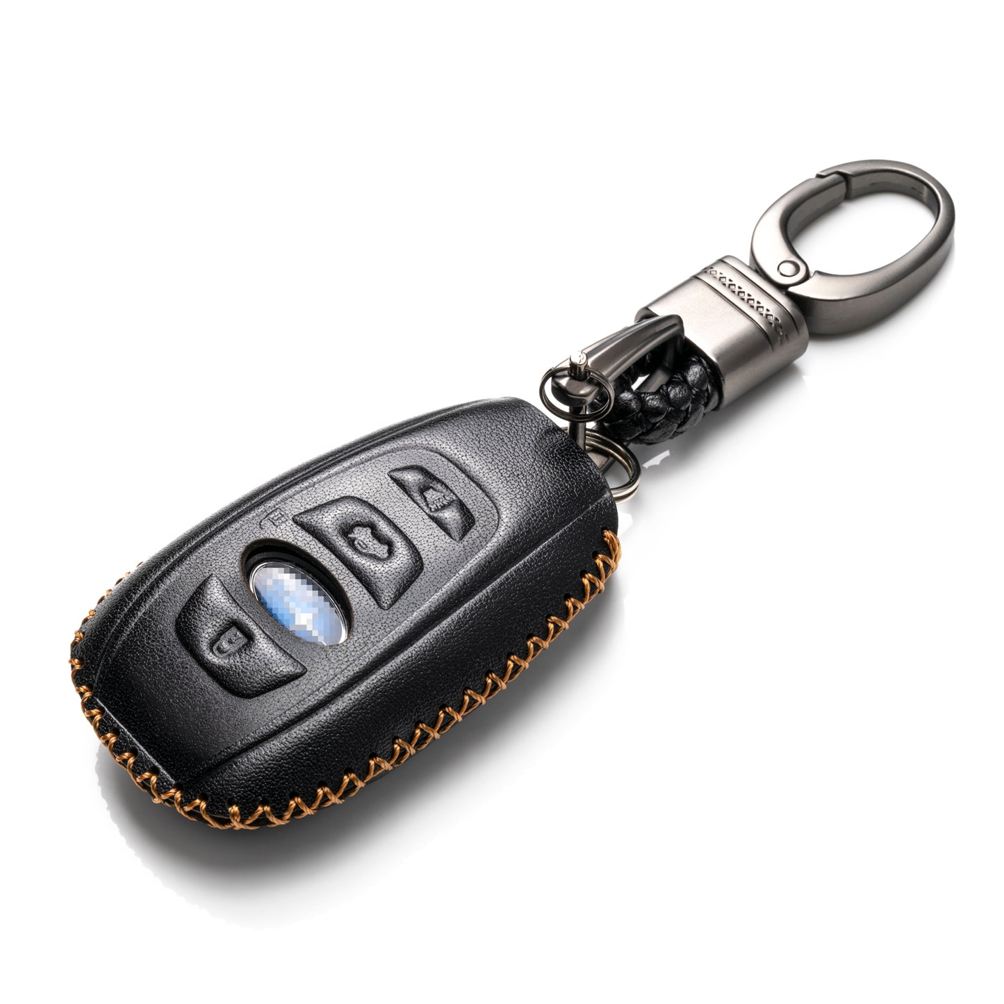 Vitodeco 4-Button Leather Smart Key Fob Case Cover Compatible with Subaru Forester, Impreza, Outback, WRX, BRZ, XV Crosstrek, Ascent, Solterra 2014 - 2024