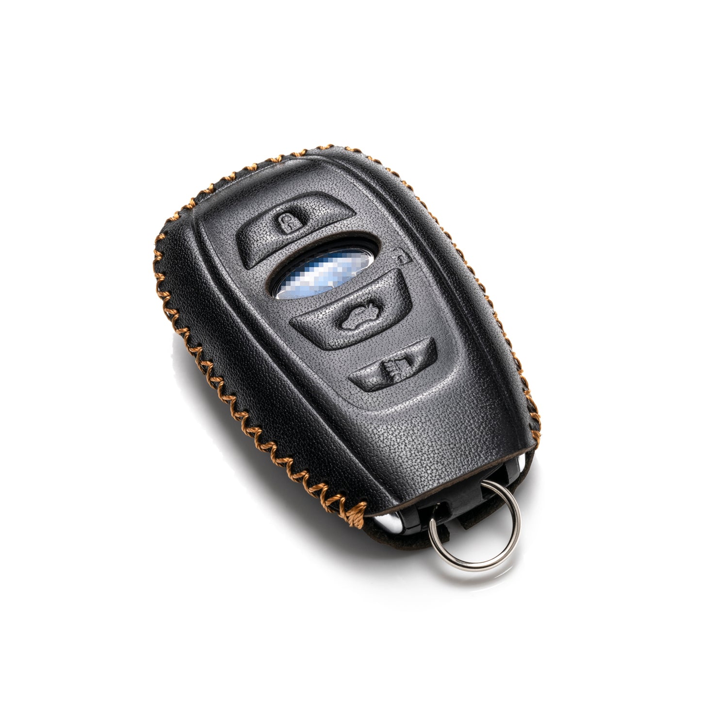 Vitodeco 4-Button Leather Smart Key Fob Case Cover Compatible with Subaru Forester, Impreza, Outback, WRX, BRZ, XV Crosstrek, Ascent, Solterra 2014 - 2024